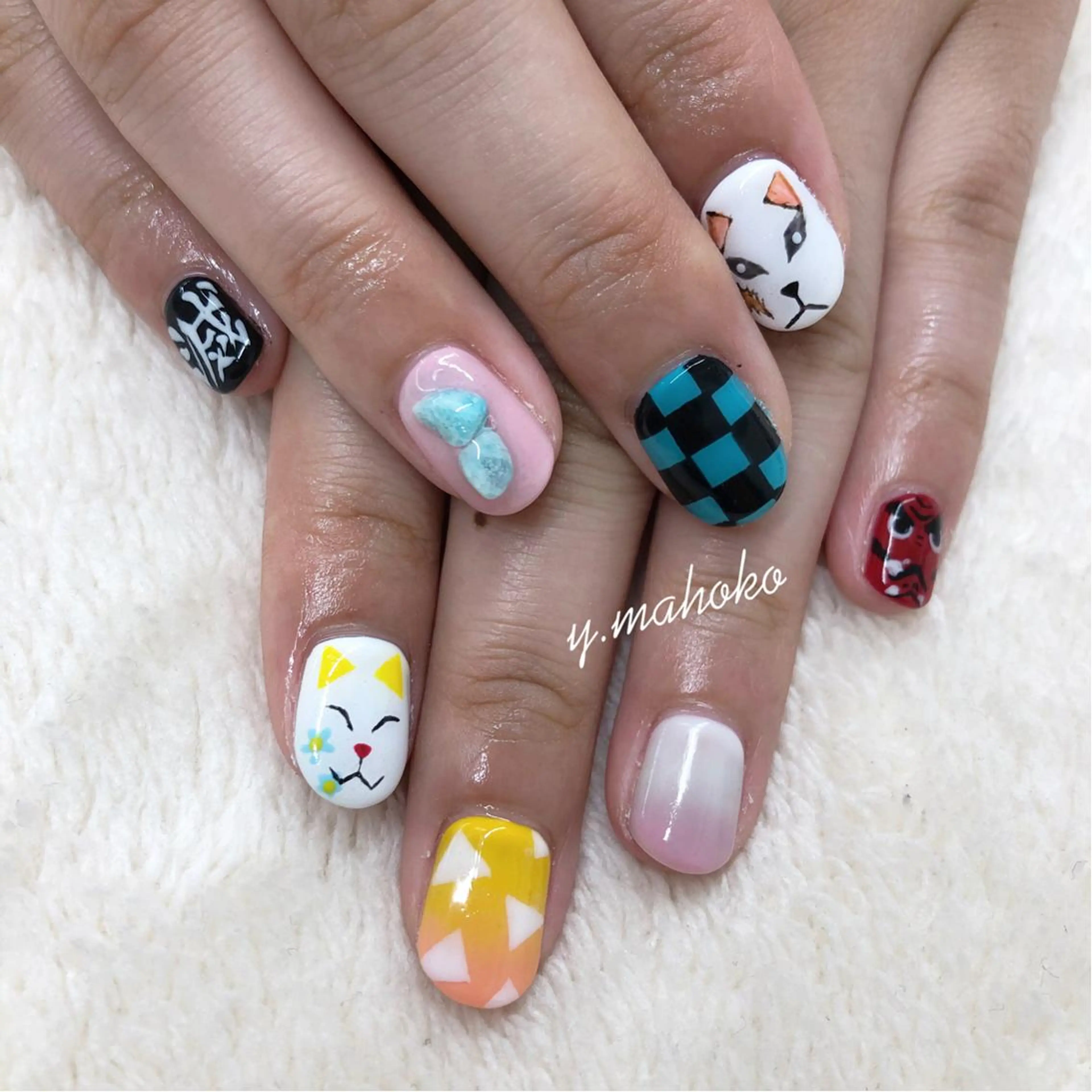 ネイル アートネイル ハンドネイル パラジェル有/ 長さだし/mahoのネイルデザイン