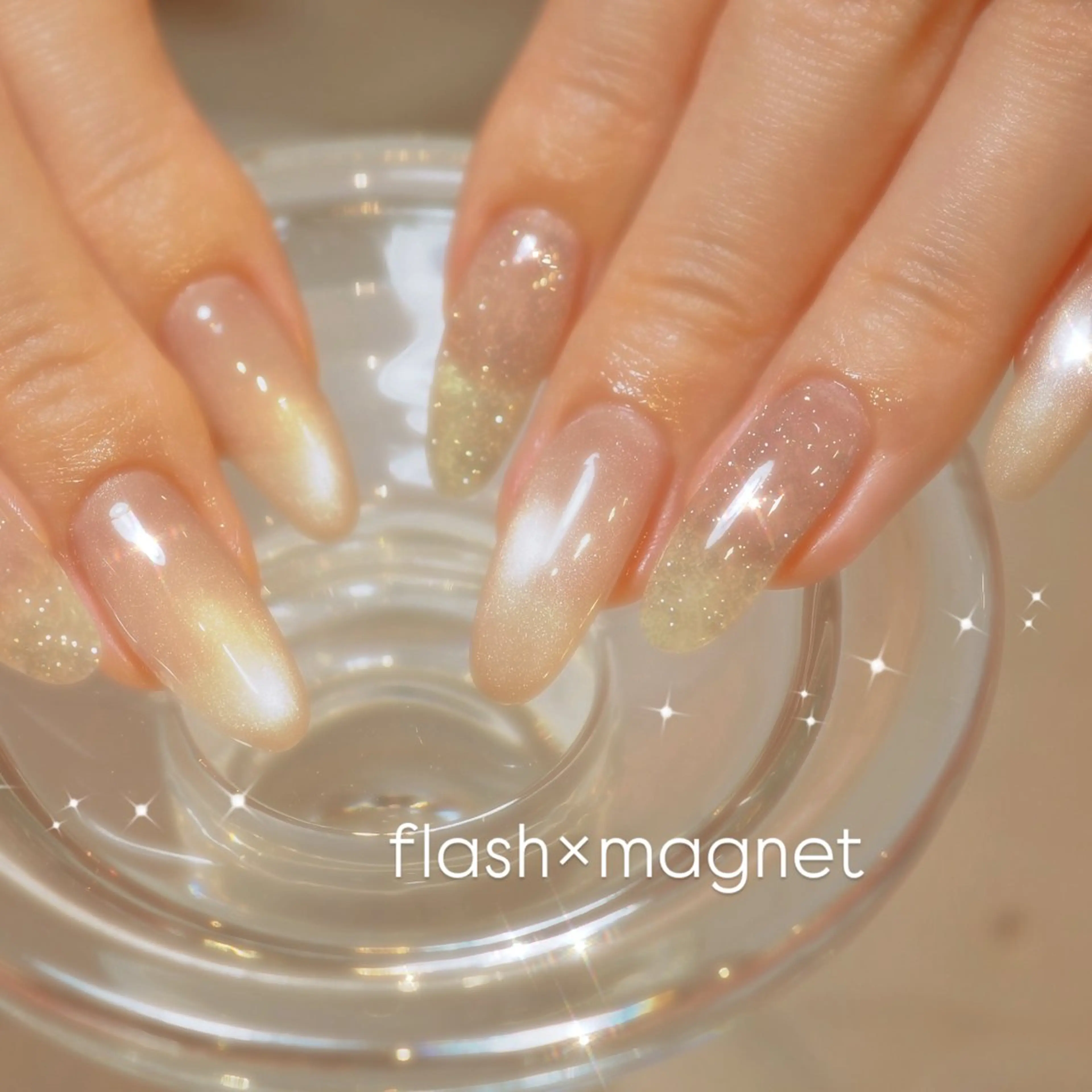 ネイル フラッシュネイル マグネットネイル Lumee Nail Eyelashのネイルデザイン