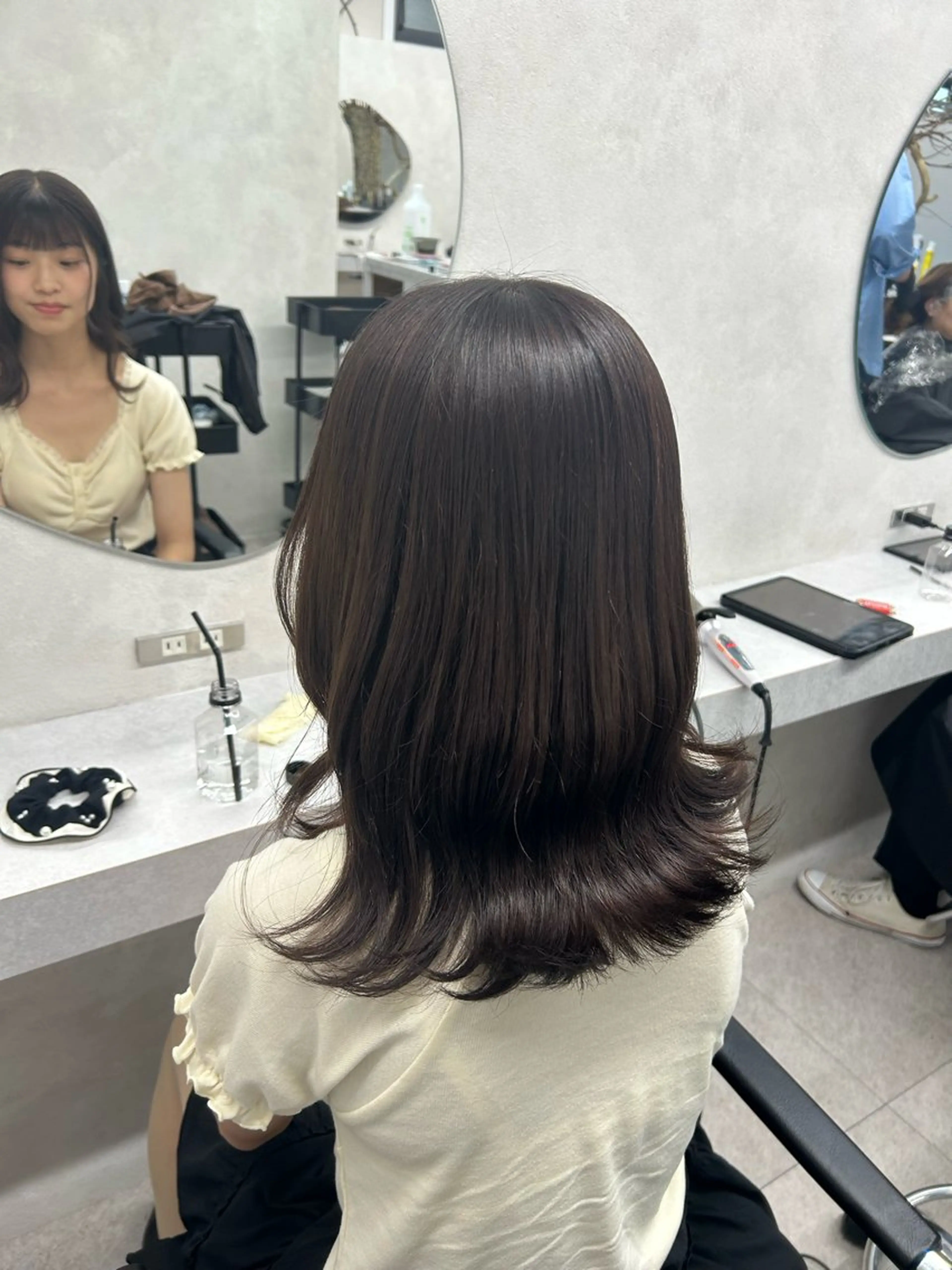 ミディアム ヘアカラー 🎀HARU ボブ/ヘアセット🫧のヘアスタイル
