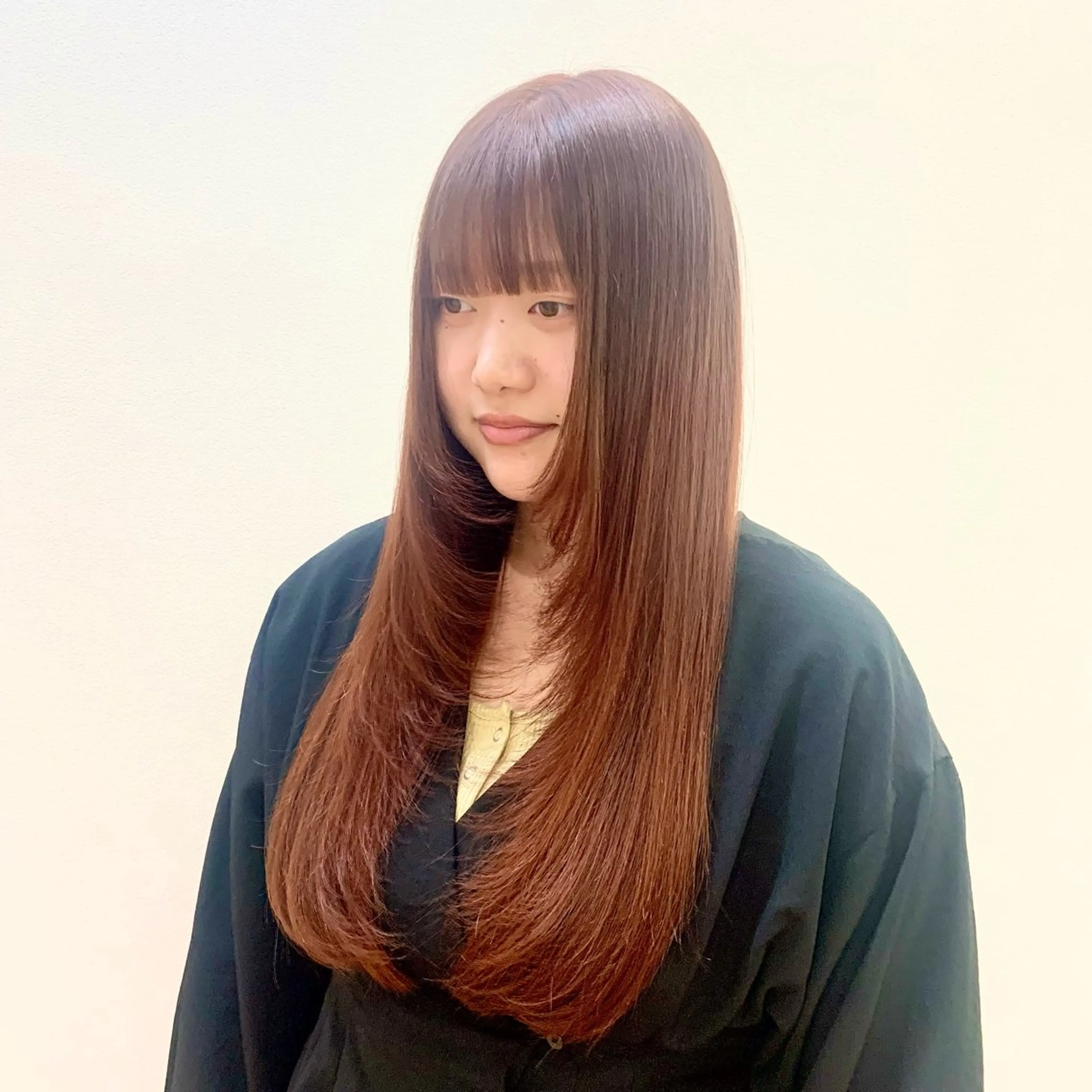 ロング カラー ヘアアレンジ キヨミ 韓国レイヤーカットのヘアスタイル