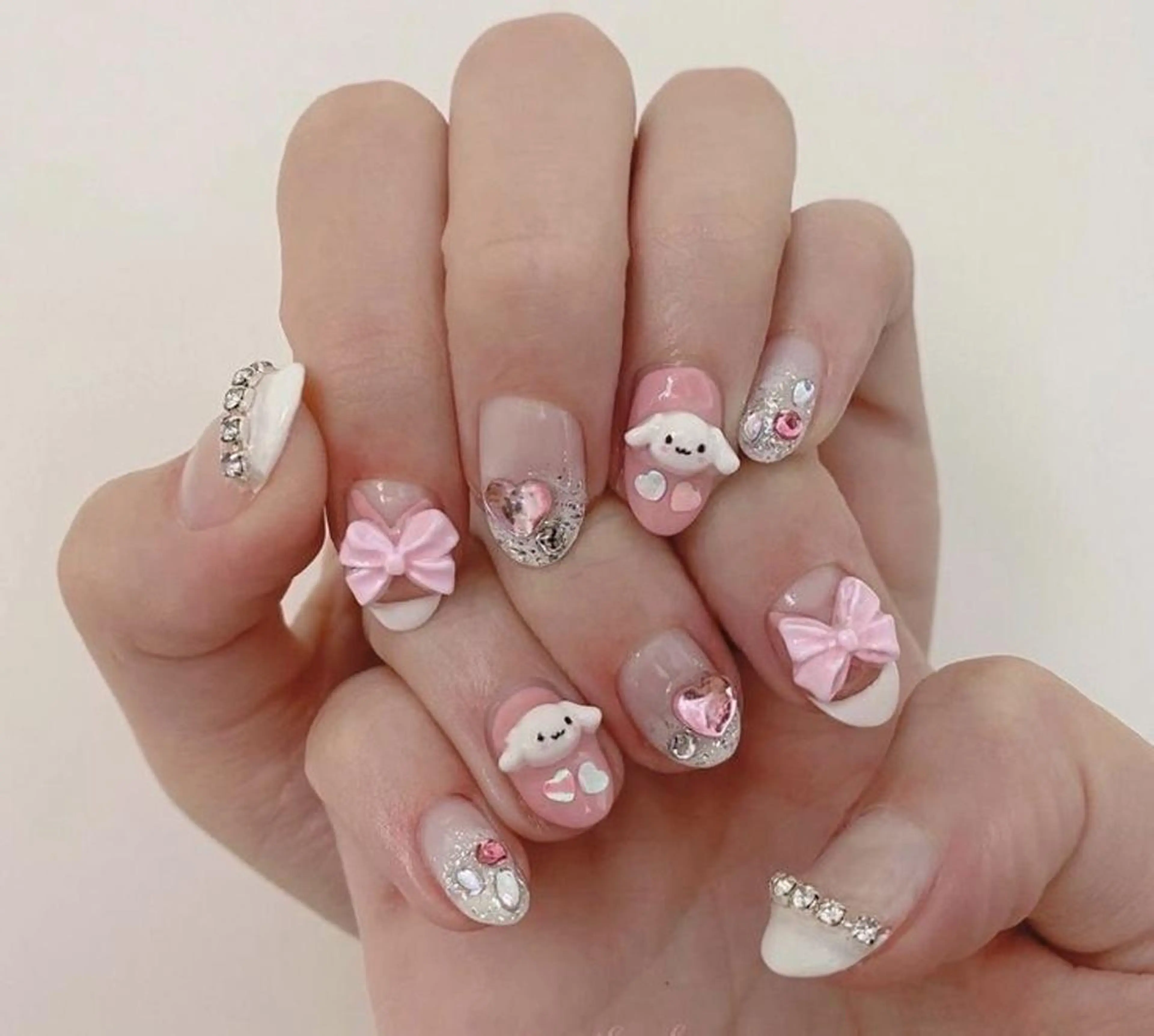 ネイル 長さ出し フレンチネイル グラデーション 卒業式 マグネットネイル ハンドネイル MIHANA ZENのネイルデザイン