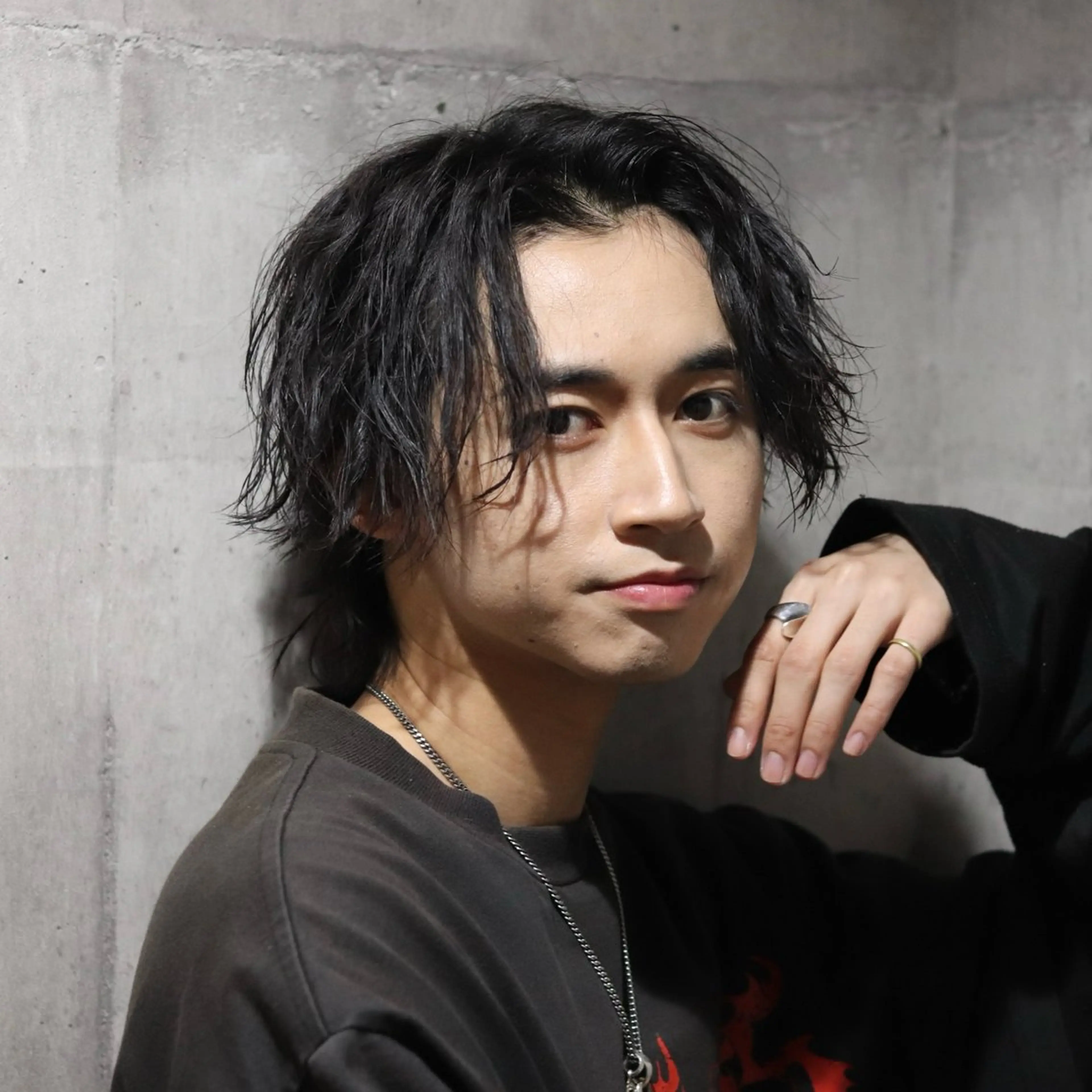 ミディアム カラー パーマ メンズ カット パーマ トリートメント ハイトーン/メンズマ ッシュ/KYOHEIのヘアスタイル