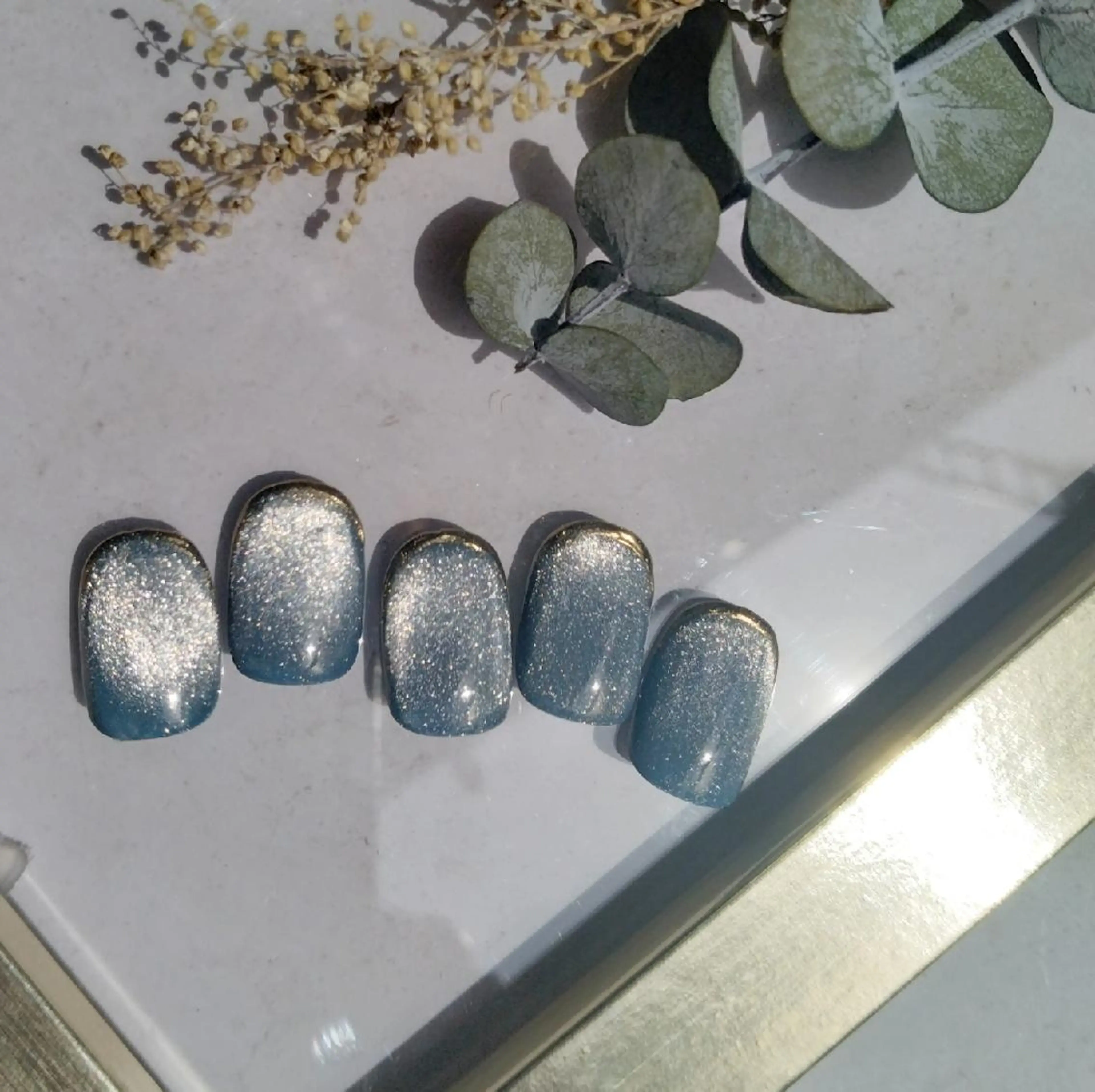 ネイル フレンチネイル 氷ネイル・うるうるネイル ミラーネイル Nailsalon manoのネイルデザイン