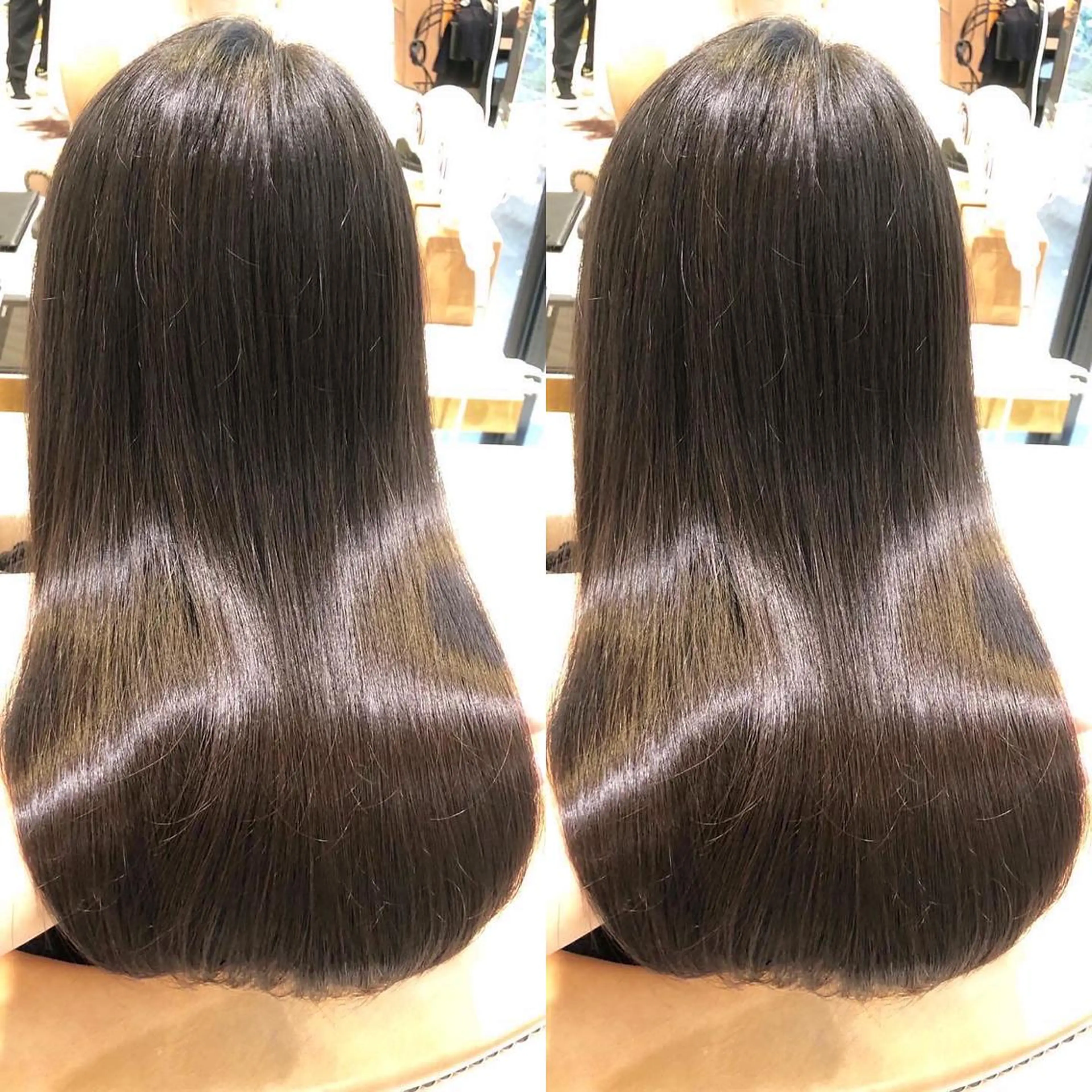 ロング カラー 黒髪 ブルーカラー ブルーブラック インナーカラー くせ毛 渋谷レイヤーカット❌ 縮毛矯正専門/武田涼のヘアスタイル