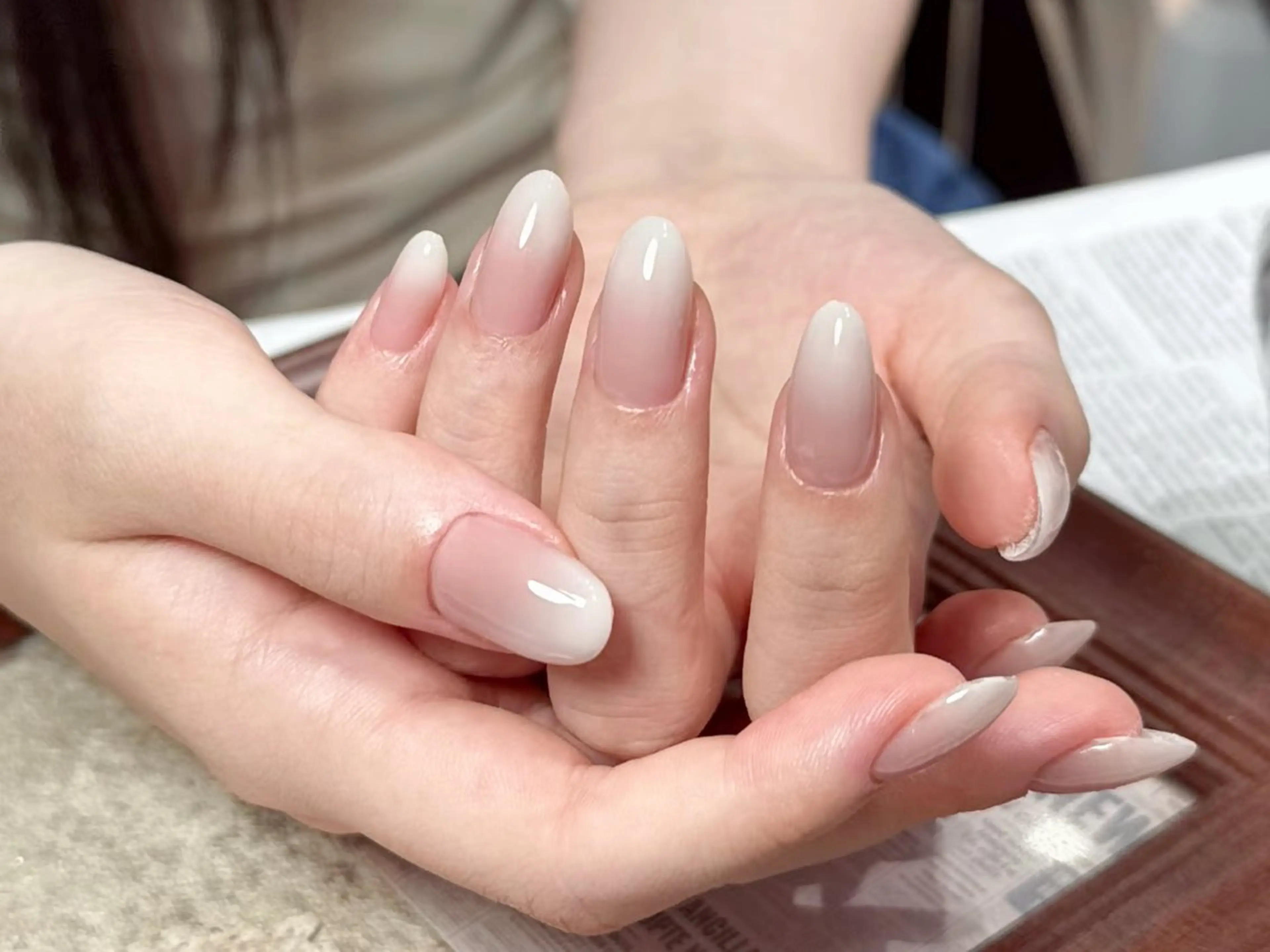 ネイル アートネイル オーロラネイル チークネイル 長さ出し フットネイル ハンドネイル Blossom nail_研修のネイルデザイン