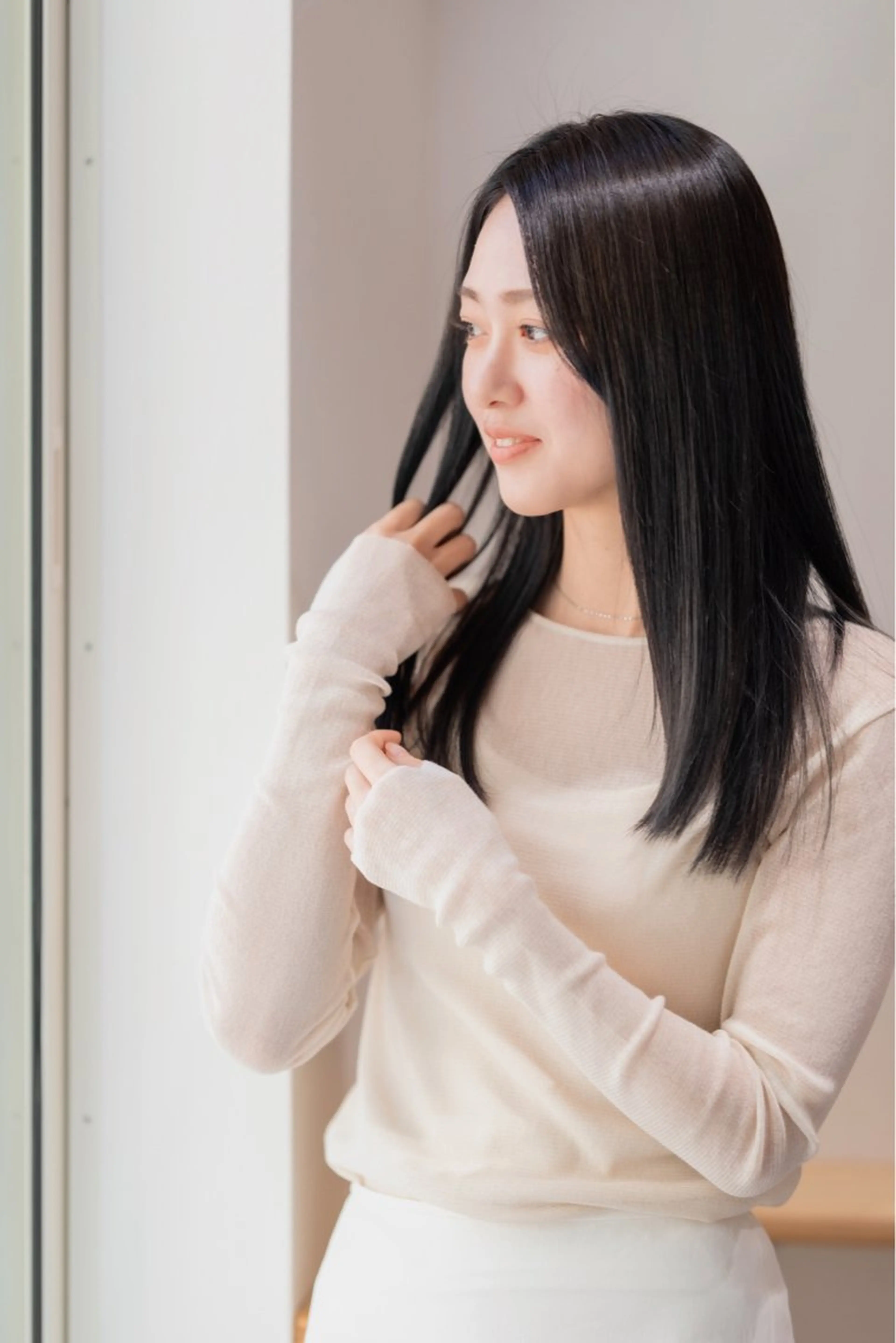 ロング カラー カット ヘアカラー トリートメント h a k u 大倉 卓人のヘアスタイル