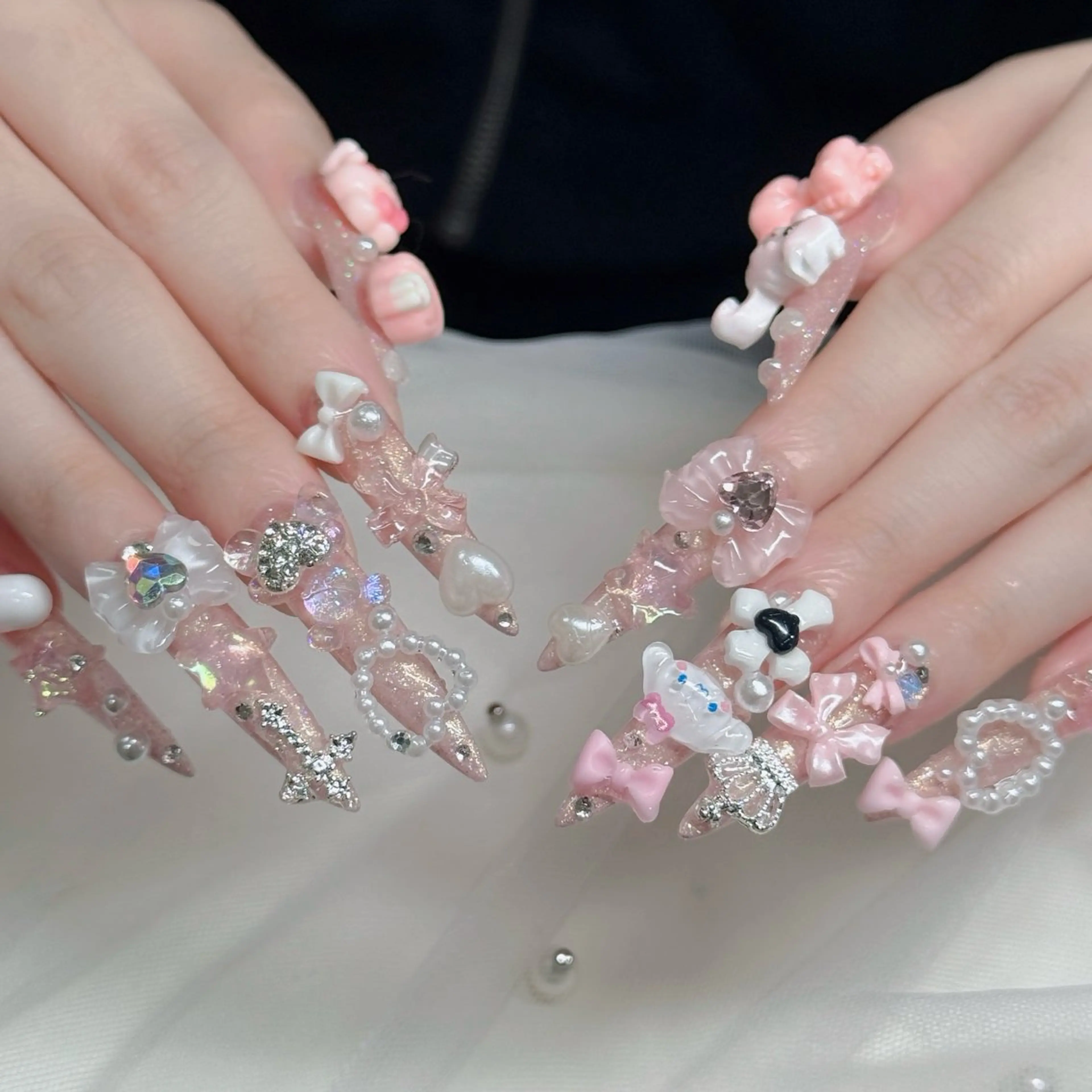 ネイル フットネイル フレンチネイル グラデーション 韓国ネイル ロングネイル ハンドネイル Hani Nail Salonのネイルデザイン