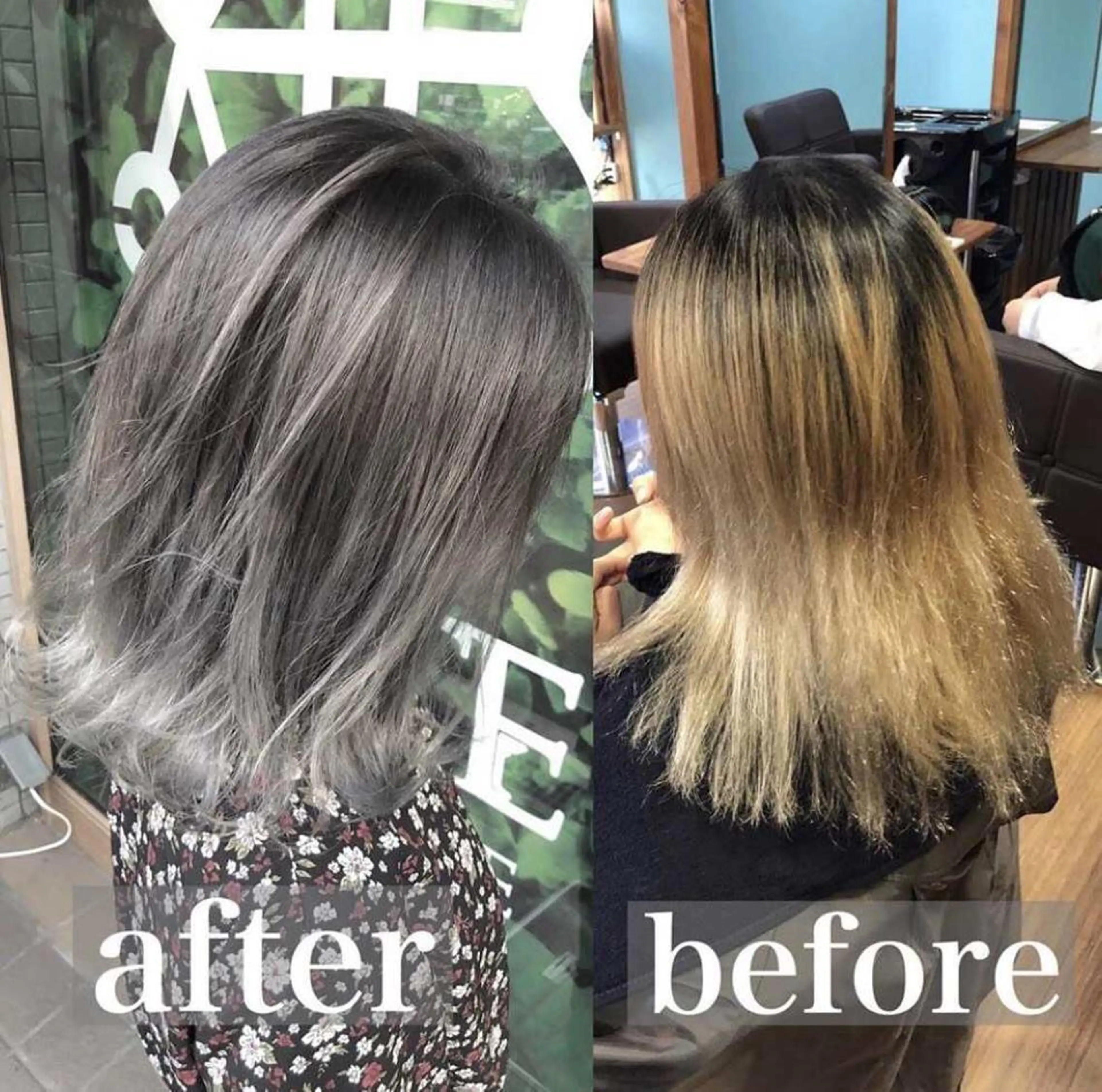 セミロング カラー グラデーションカラー ヘアカラー 薬師寺 優のヘアスタイル