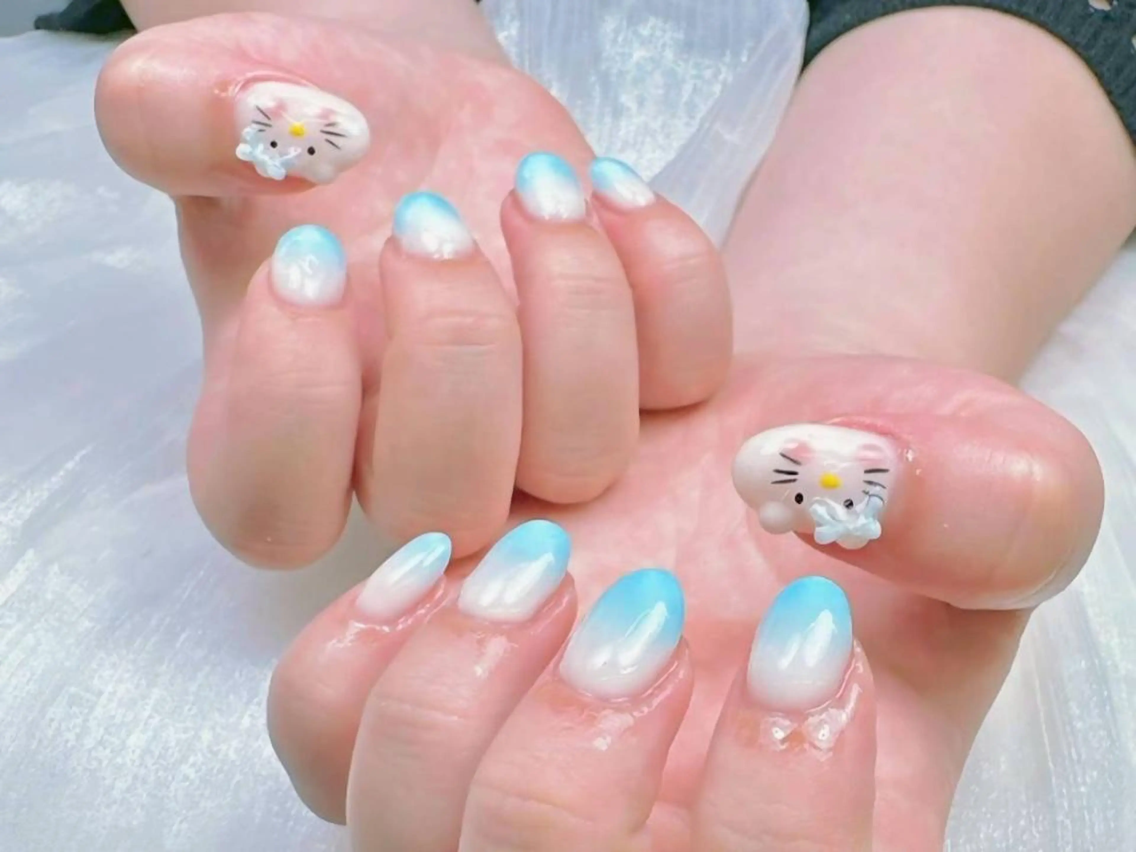 ネイル ジェルネイル 韓国ネイル パラジェル ワンホンネイル ハンドネイル MIHANA Jr Nailistのネイルデザイン