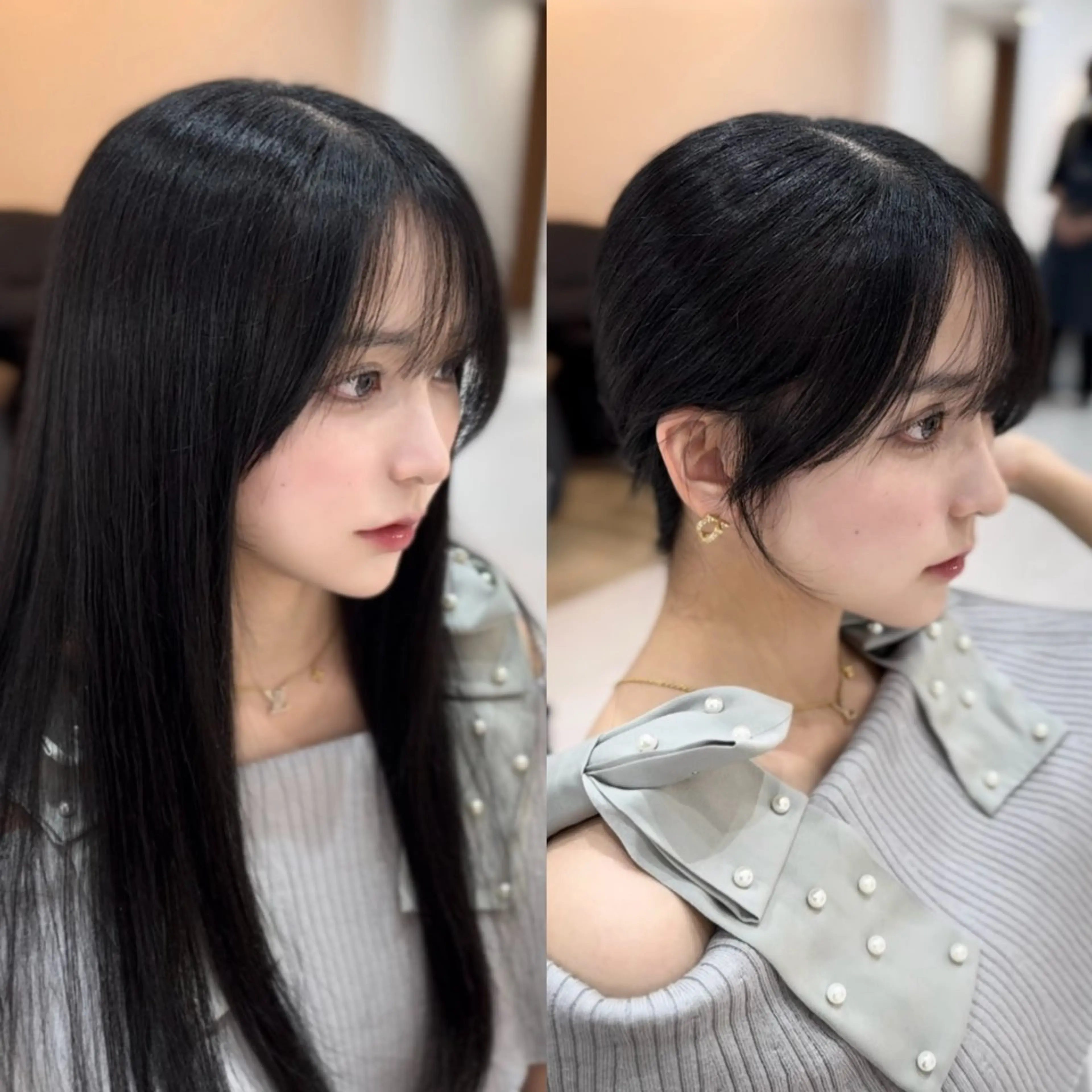 ロング カット ヘアカラー トリートメント 韓国ヘア🩶侑矢 艶髪透明感/福岡のヘアスタイル