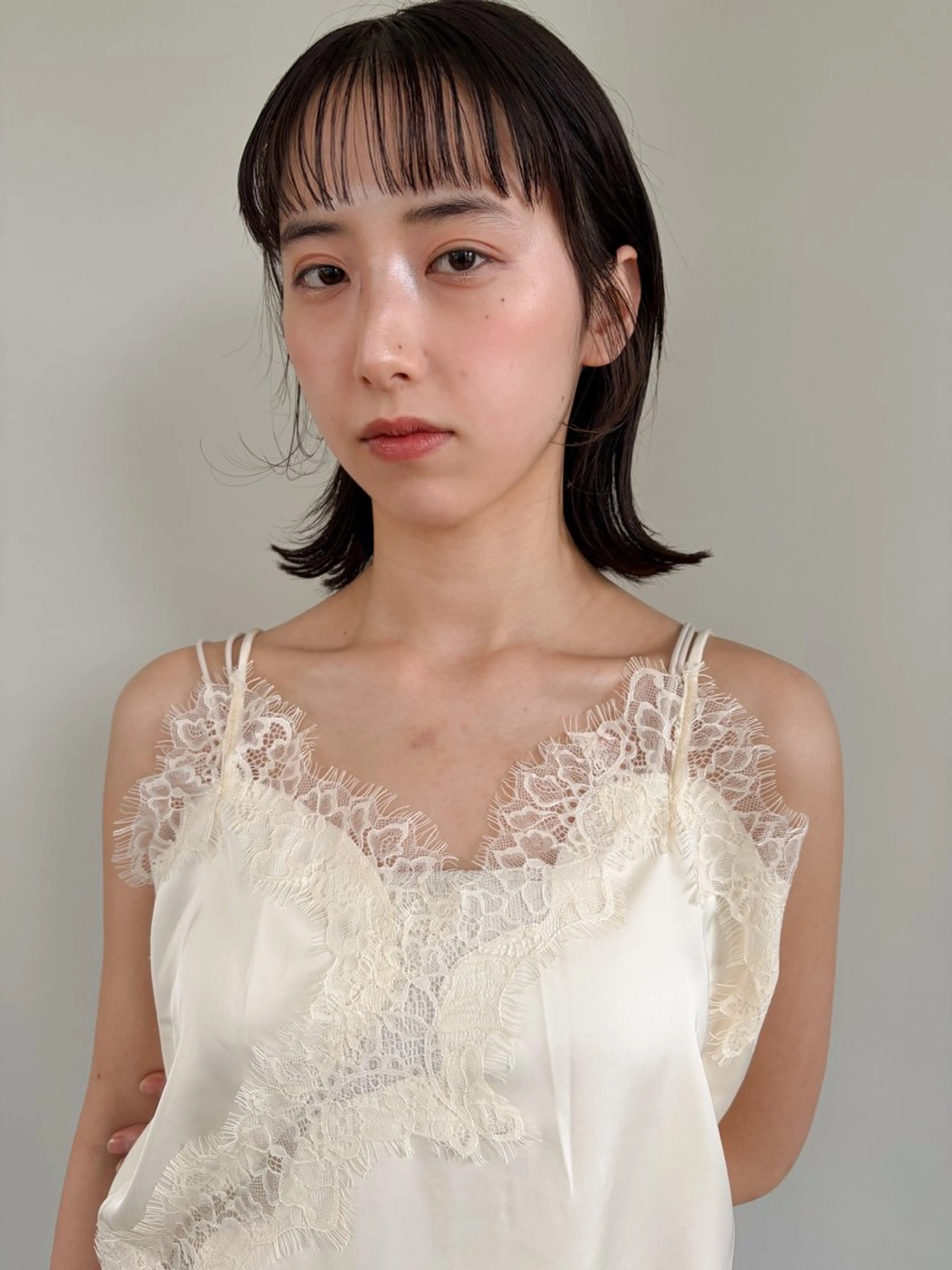 ミディアム カラー パーマ カット ヘアカラー トリートメント 大阪/梅田すぐ /パーマ落とし専門店のヘアスタイル