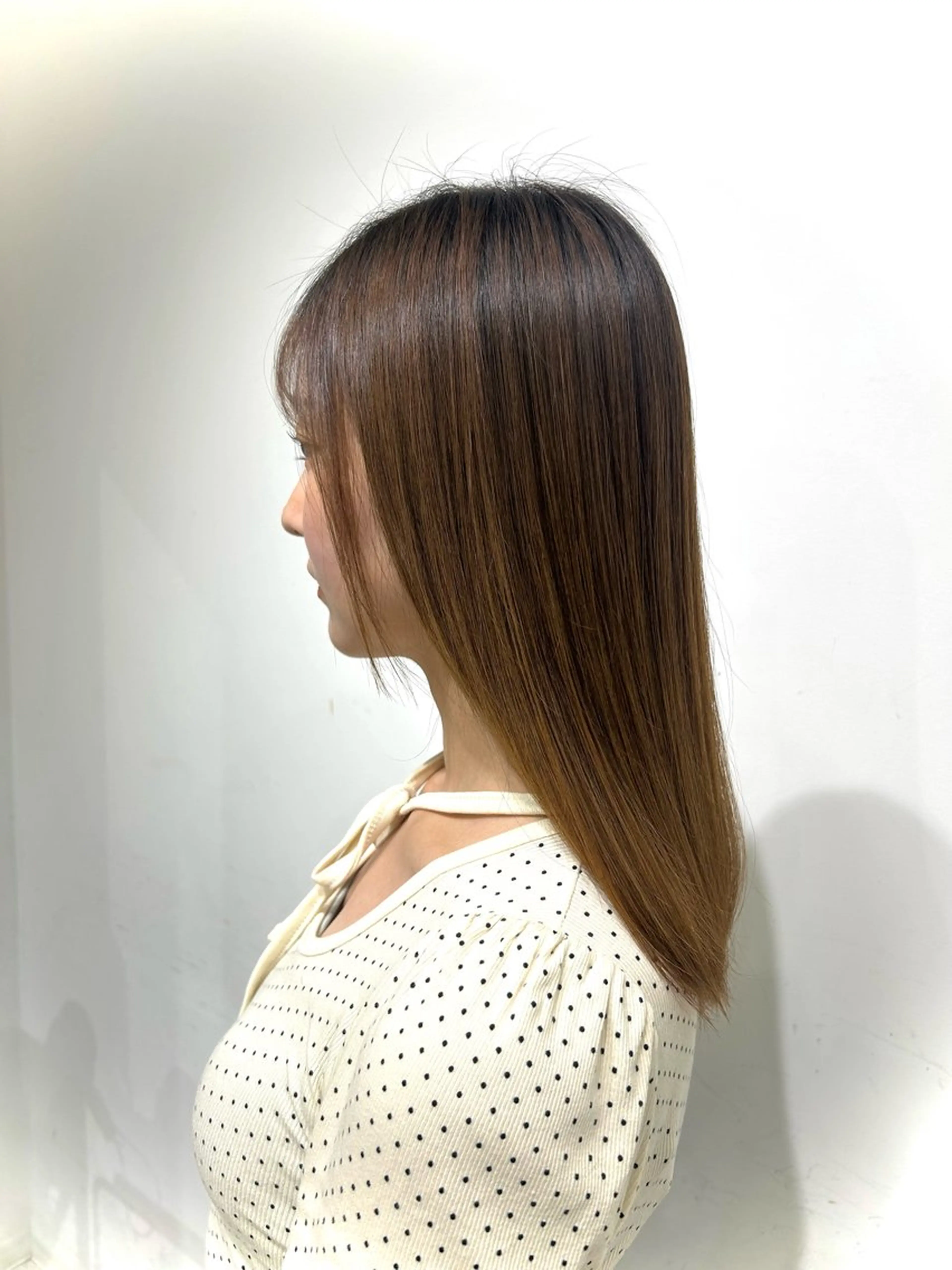 セミロング 縮毛矯正 🫧透明感カラー/ 青山瑞季🫧のヘアスタイル
