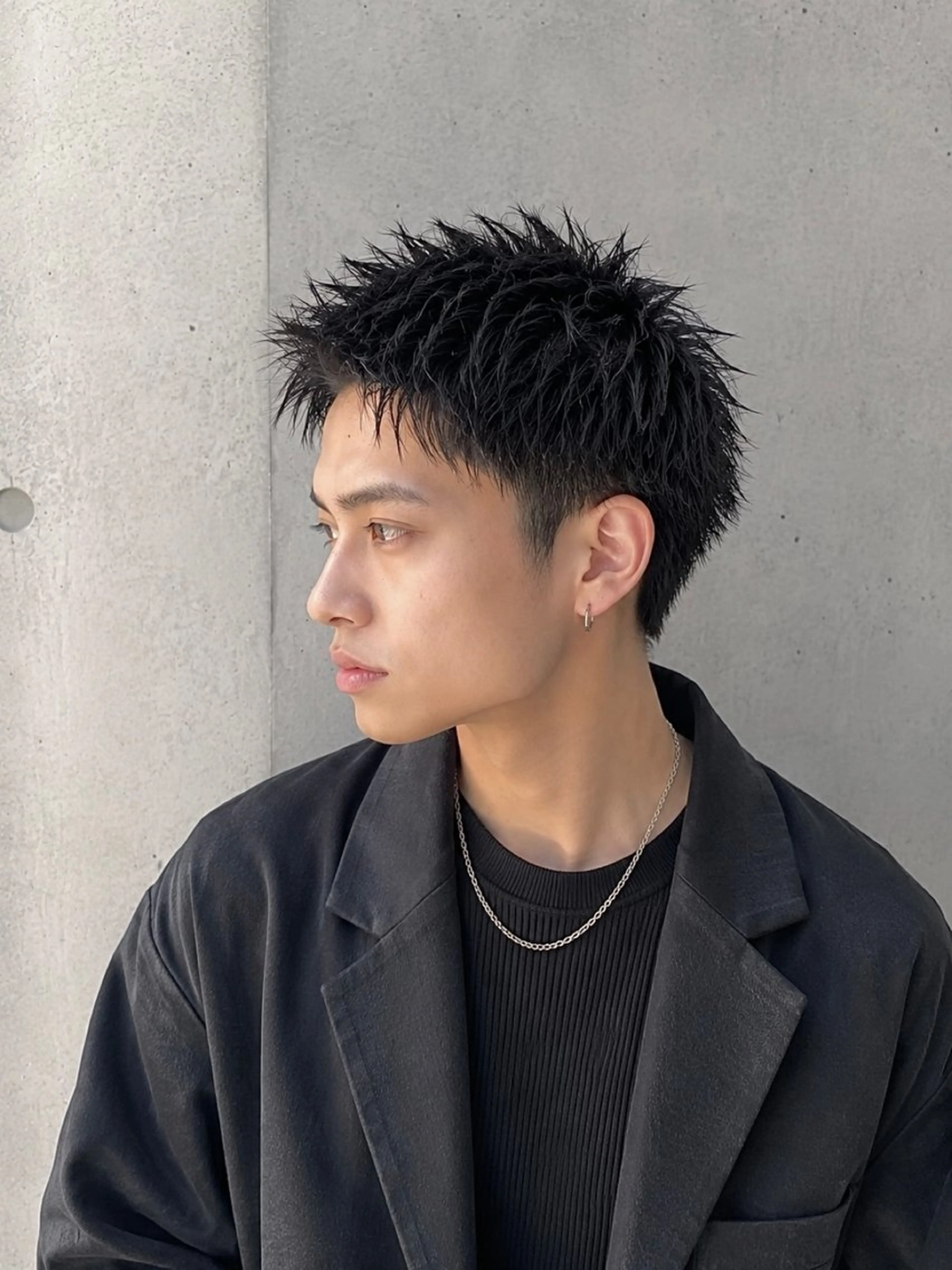 ショート メンズ アップバング ビジネス メンズショート ショートヘア カット 🌞塙　湧貴🌞 スパイキーショートのヘアスタイル
