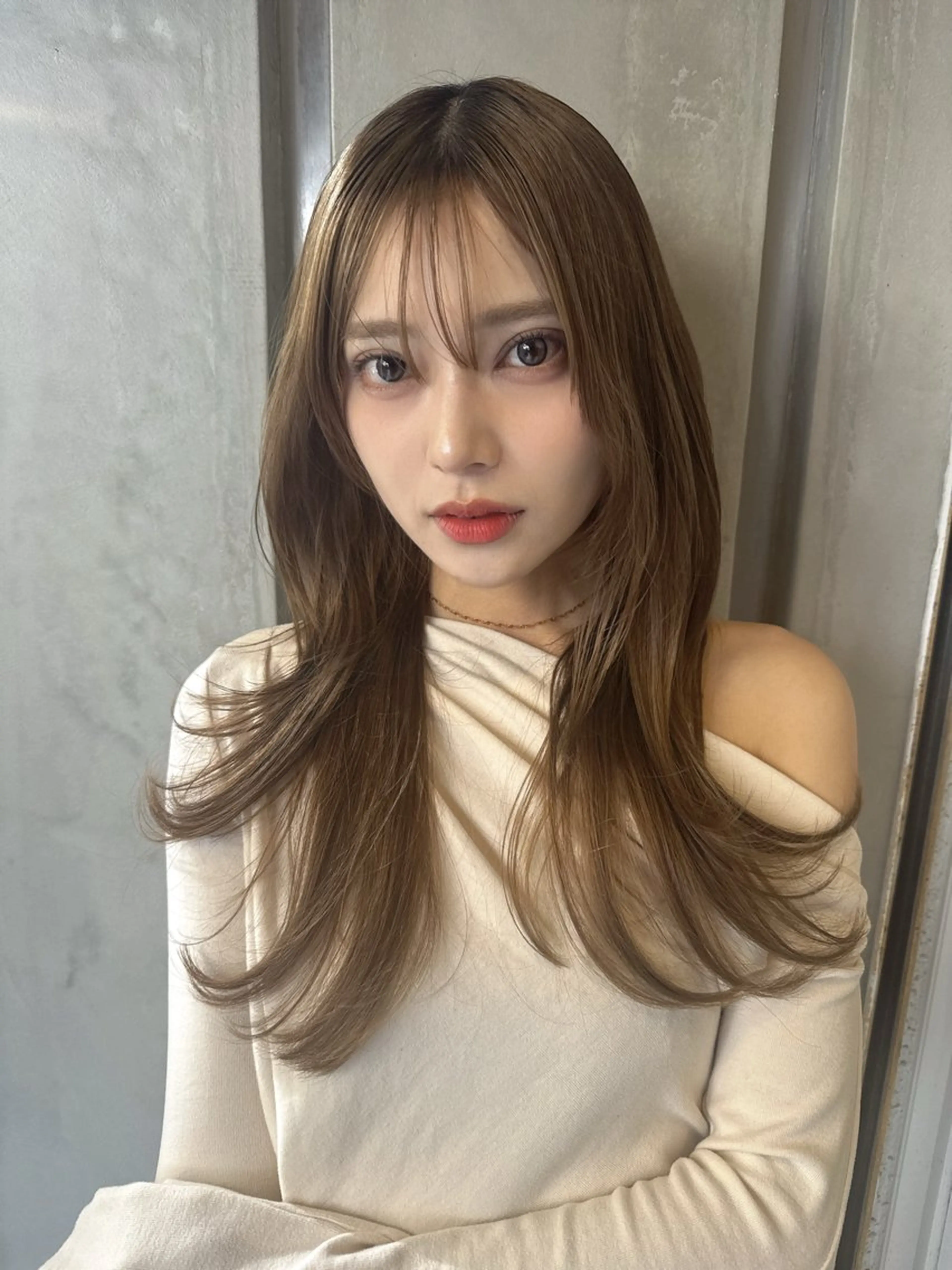 ミディアム カラー ベージュカラー 透明感カラー レイヤーカット カット ヘアカラー トリートメント 💎透明感カラー特化 💎TAISEIのヘアスタイル