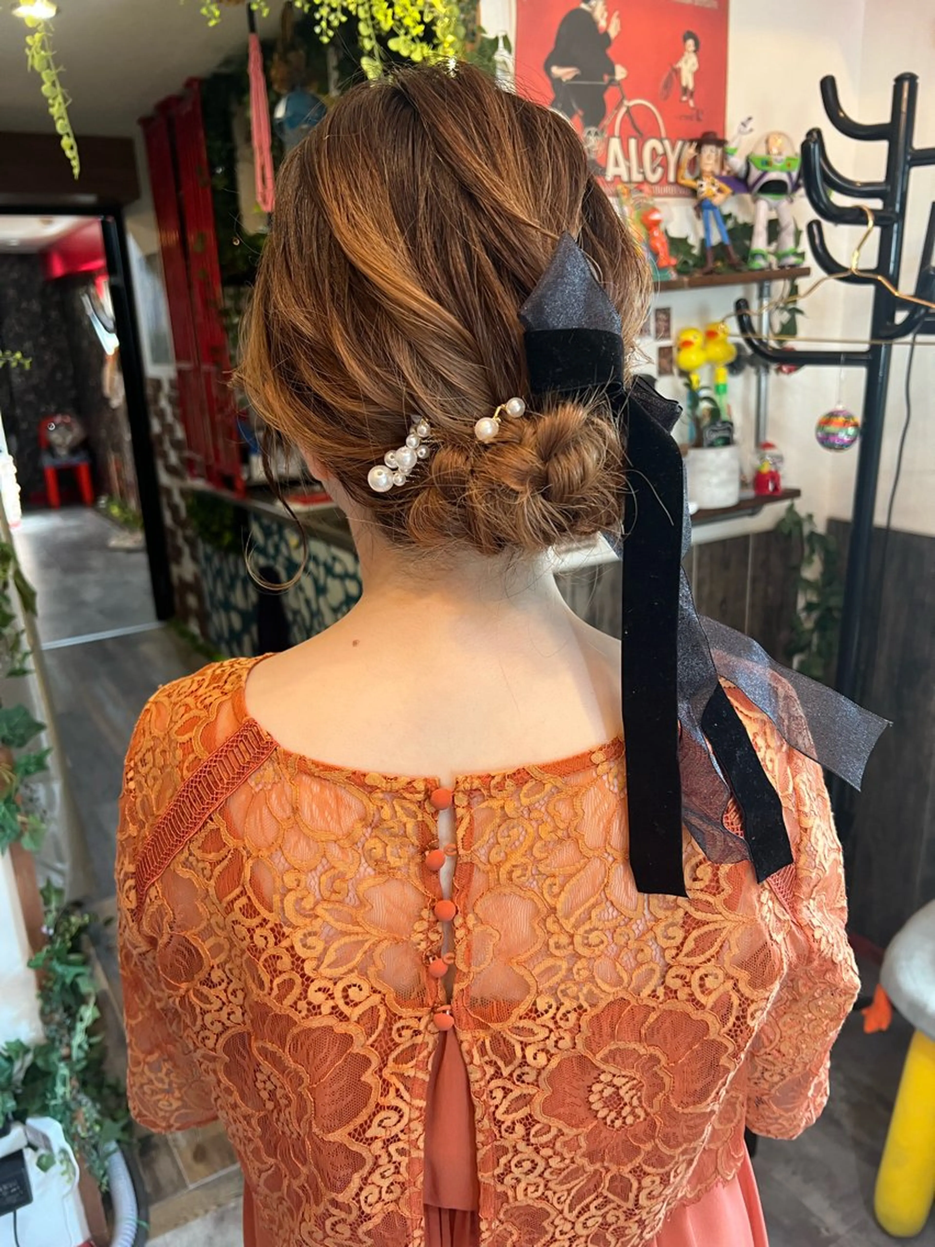 セミロング ヘアアレンジ カラーパティシエ facce🌼ikoのヘアスタイル