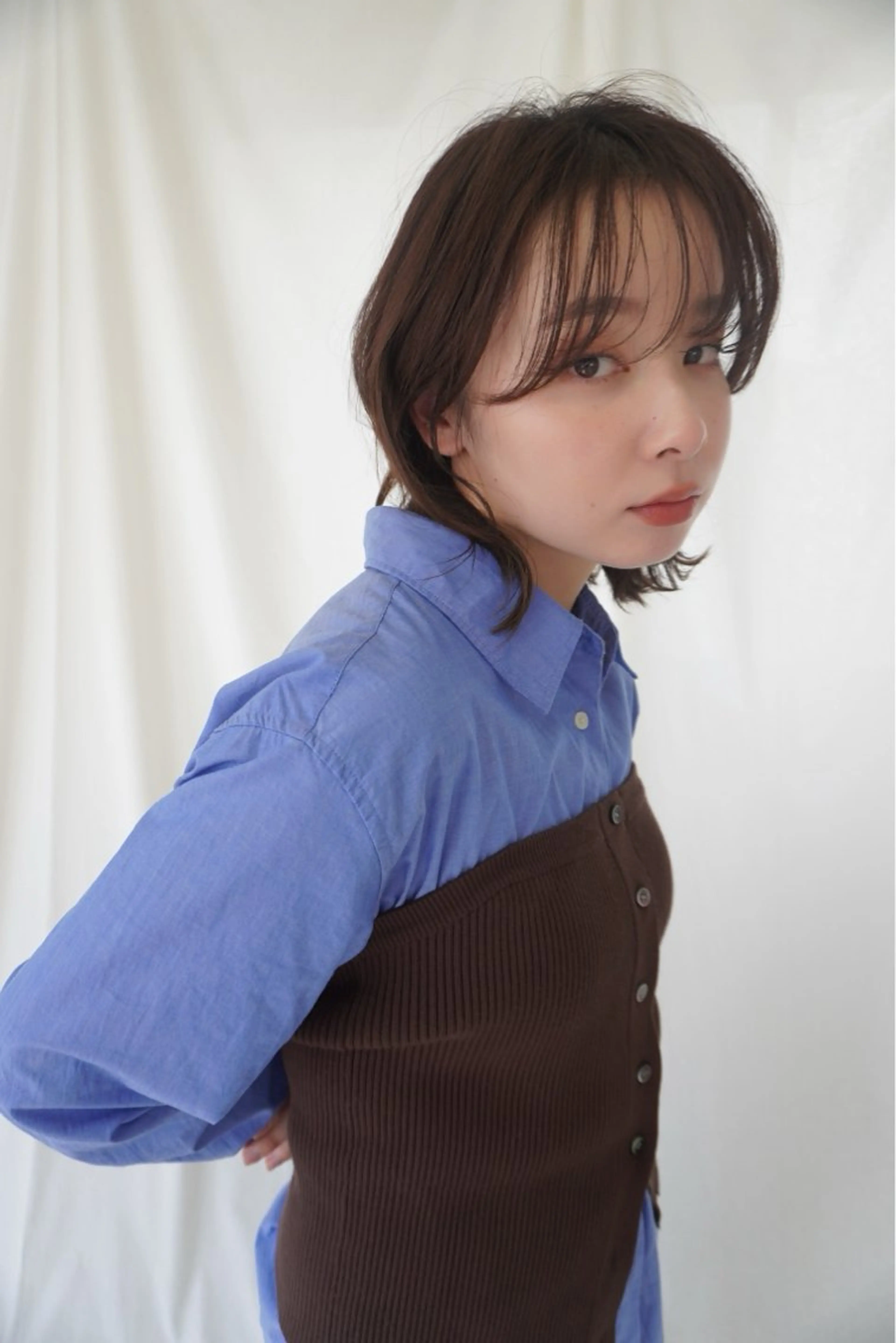 ミディアム カット ヘアカラー トリートメント ヘッドスパ putri店長 和田鈴采のヘアスタイル