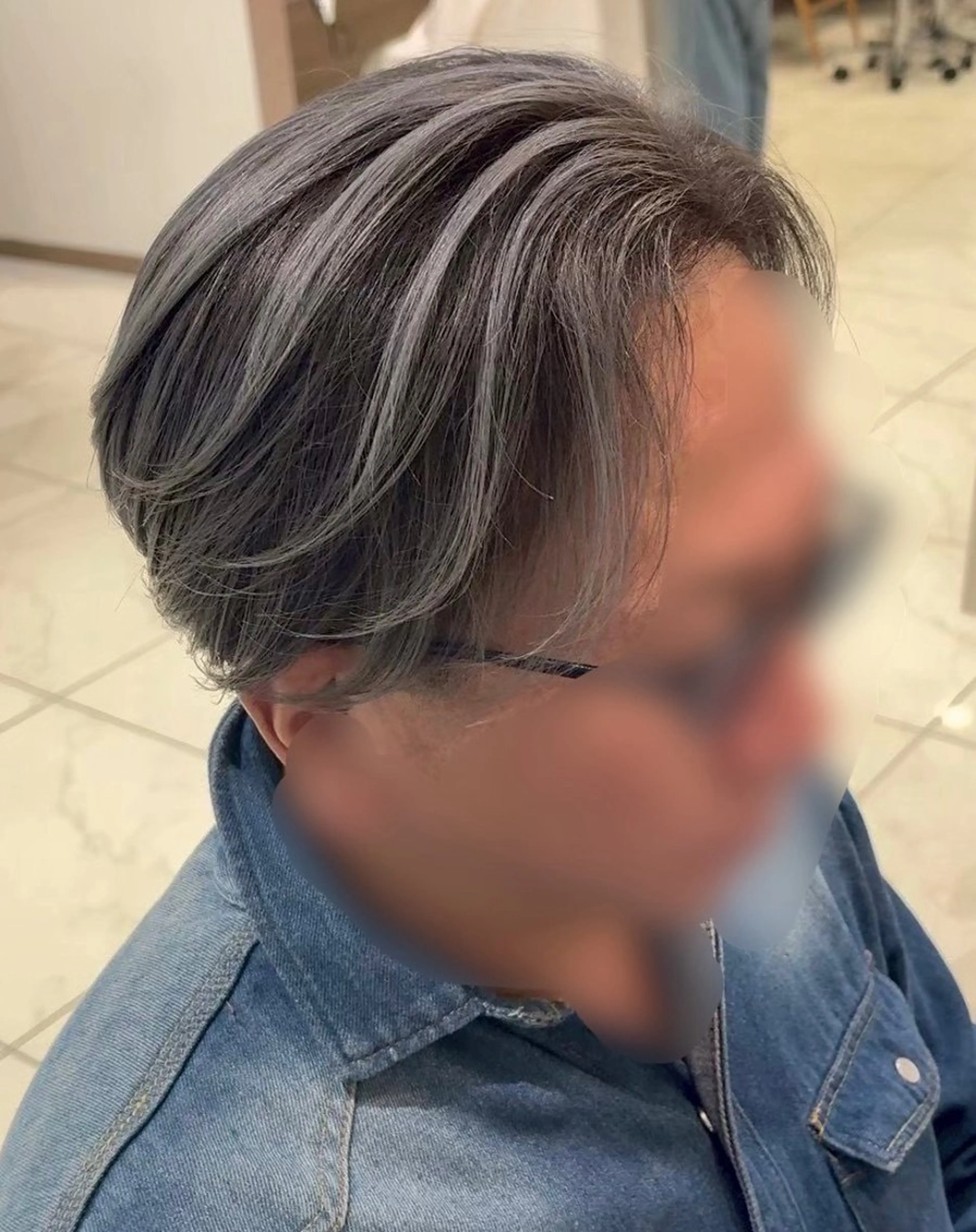 ミディアム カラー メンズ メンズハイライト ハイライトカラー ハイライト カット ヘアカラー 髪質改善/白髪ぼかし /ブリーチ/ヨナミネのヘアスタイル