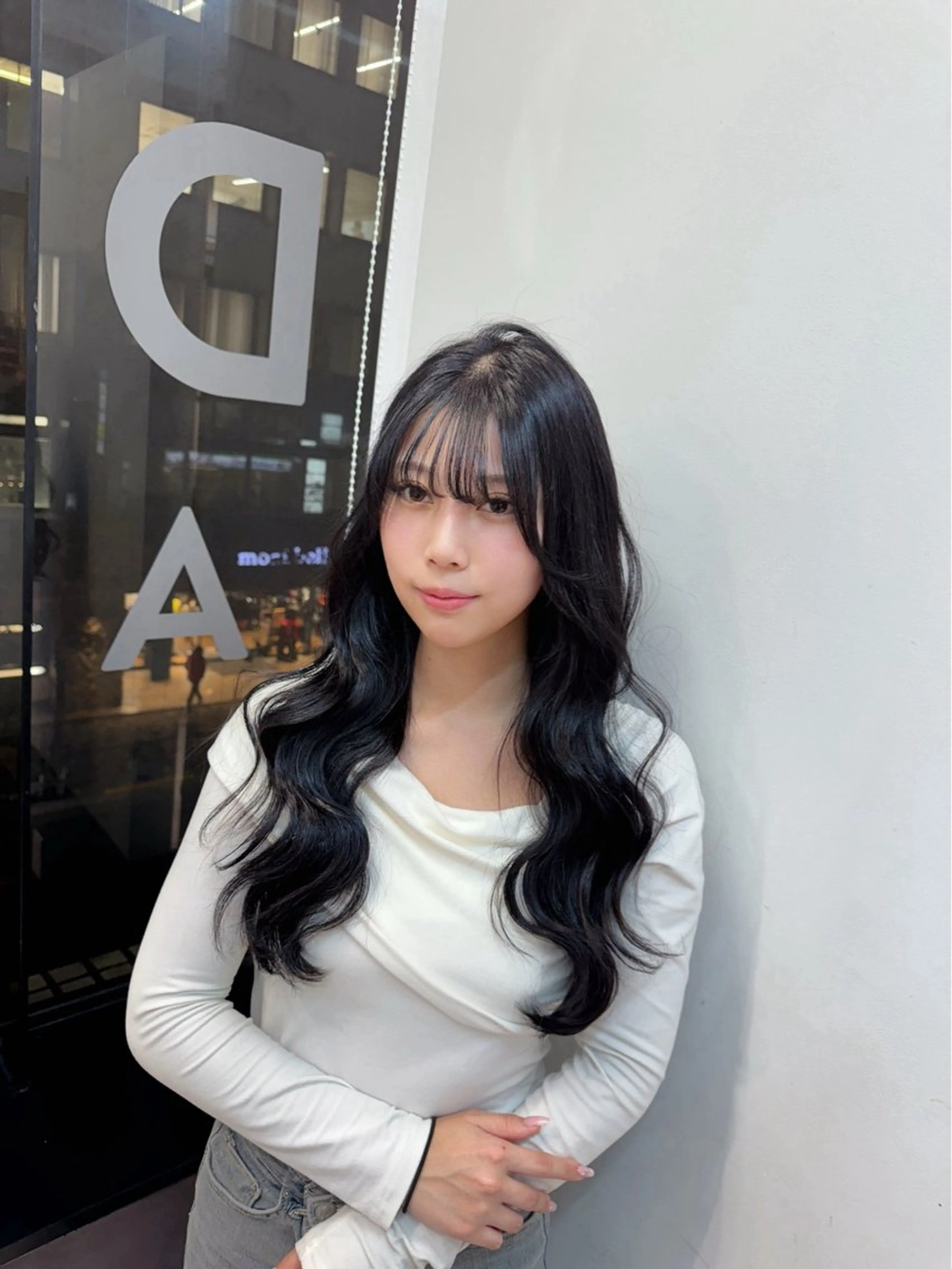 ミディアム ヘアカラー トリートメント 顔周りレイヤー/新宿 /モテ艶カラー/航介のヘアスタイル