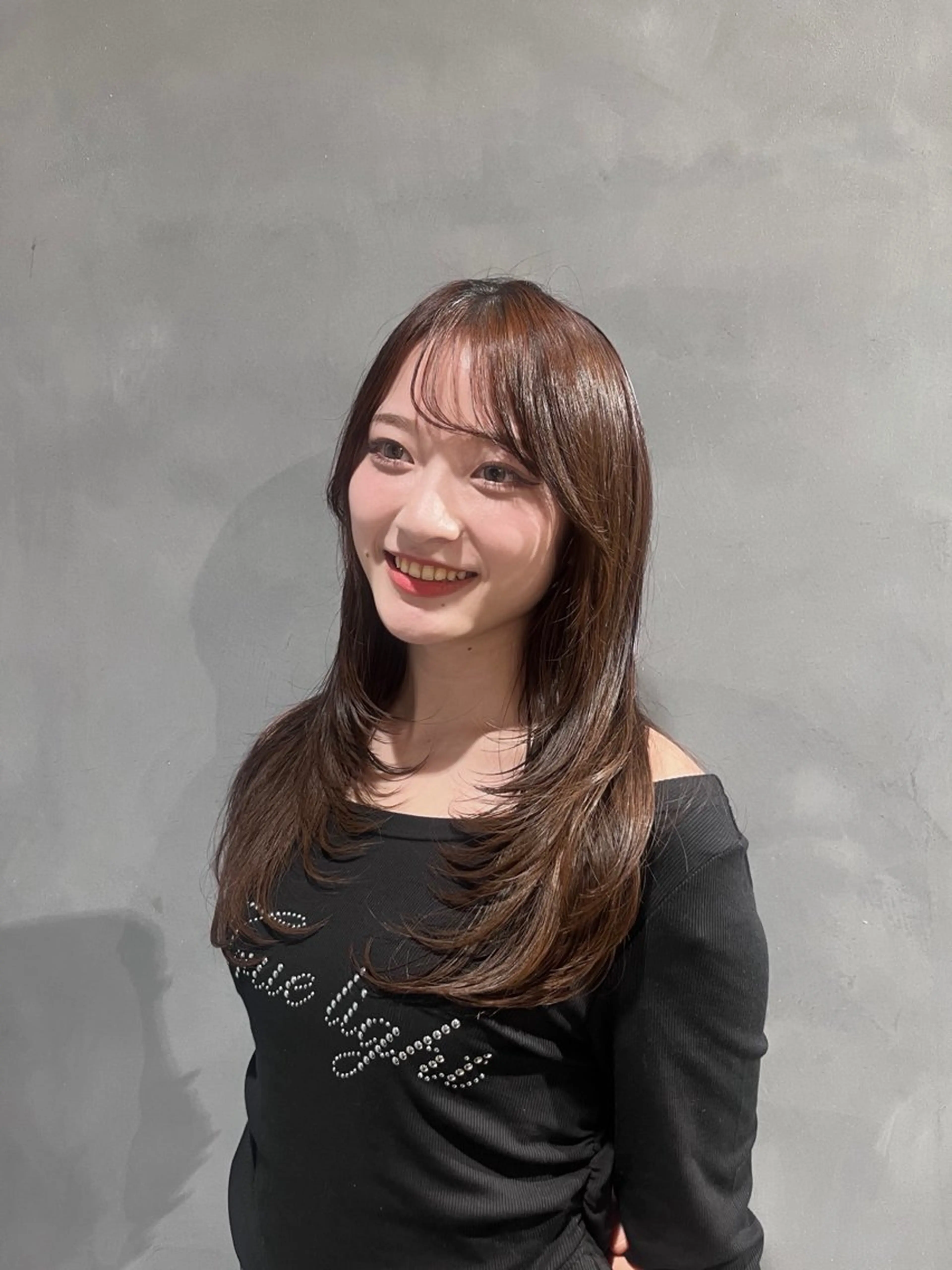 ロング 🎀リ お🎀 カット/縮毛矯正のヘアスタイル