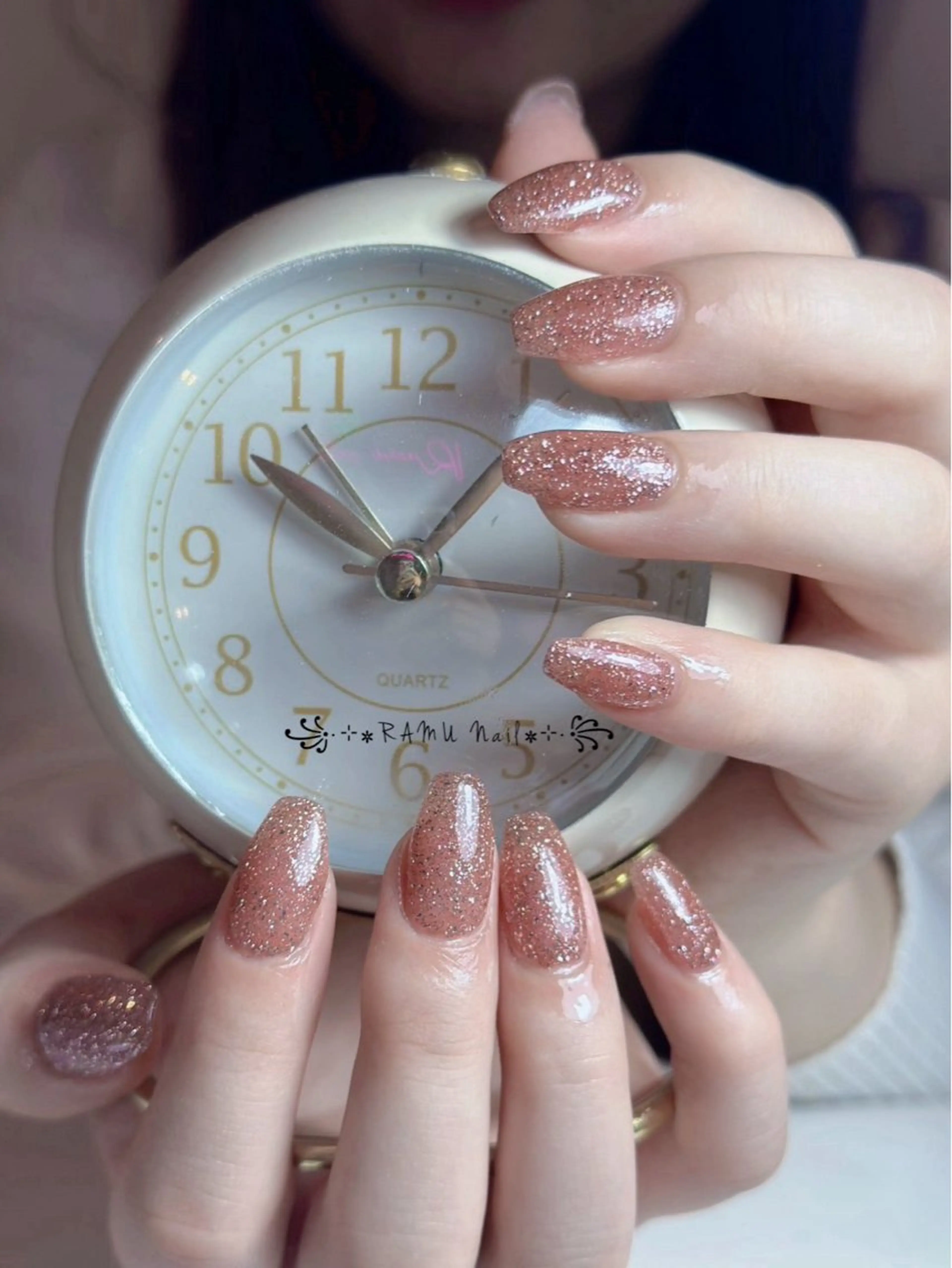 ネイル キラキラネイル マグネットネイル ミラーネイル ピンク 春ネイル ハンドネイル RAMU Nail 恵比寿店のネイルデザイン