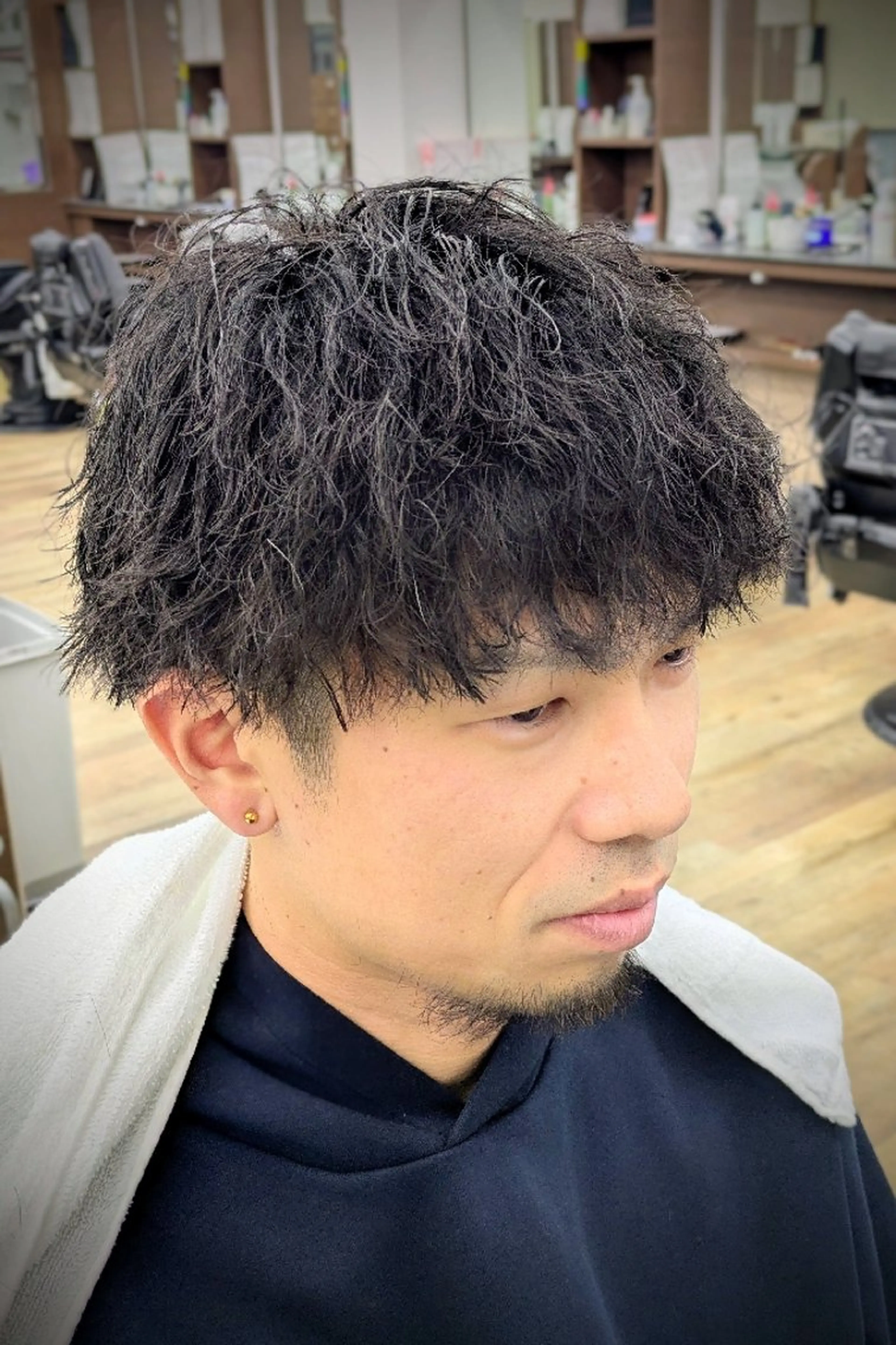 ショート パーマ 理容プラージュ燕三条 福井のヘアスタイル