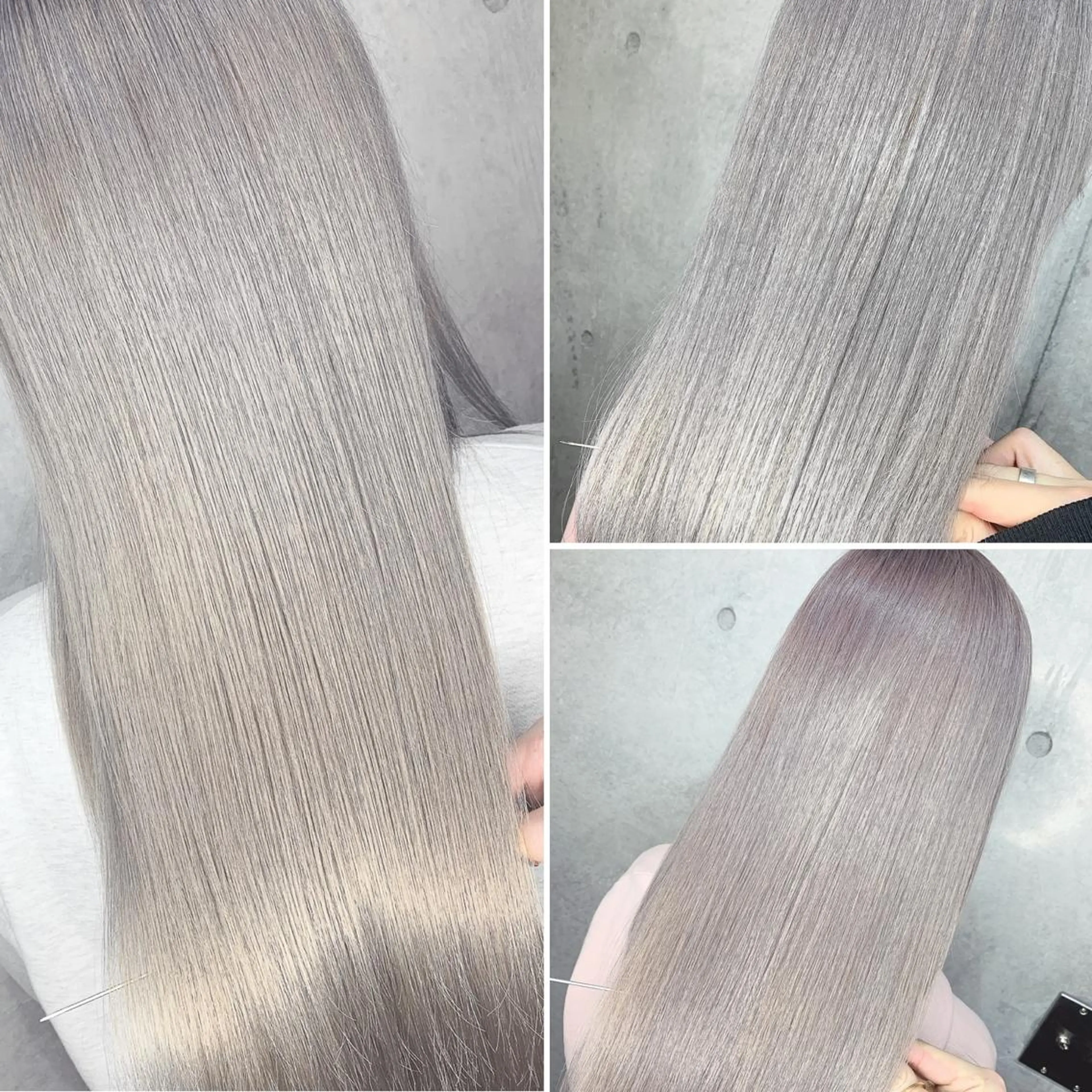 セミロング カラー ベージュカラー ブリーチ ケアブリーチ ダブルカラー グレージュ ヘアカラー トリートメント ヘアセット LAS 代表 ナガカワ コウヘイのヘアスタイル