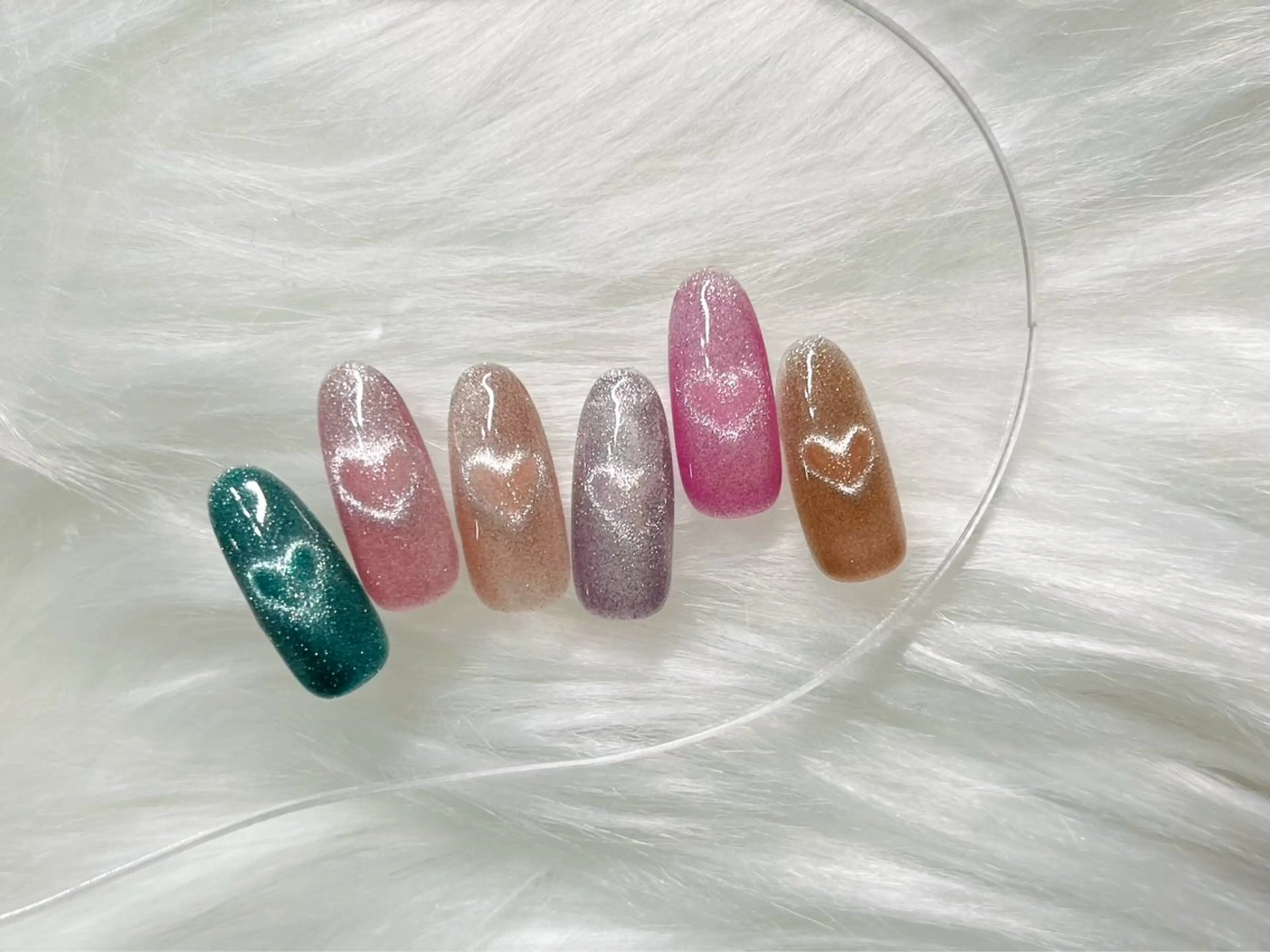 ネイル ハート マグネットネイル joieange MEGUMIのネイルデザイン