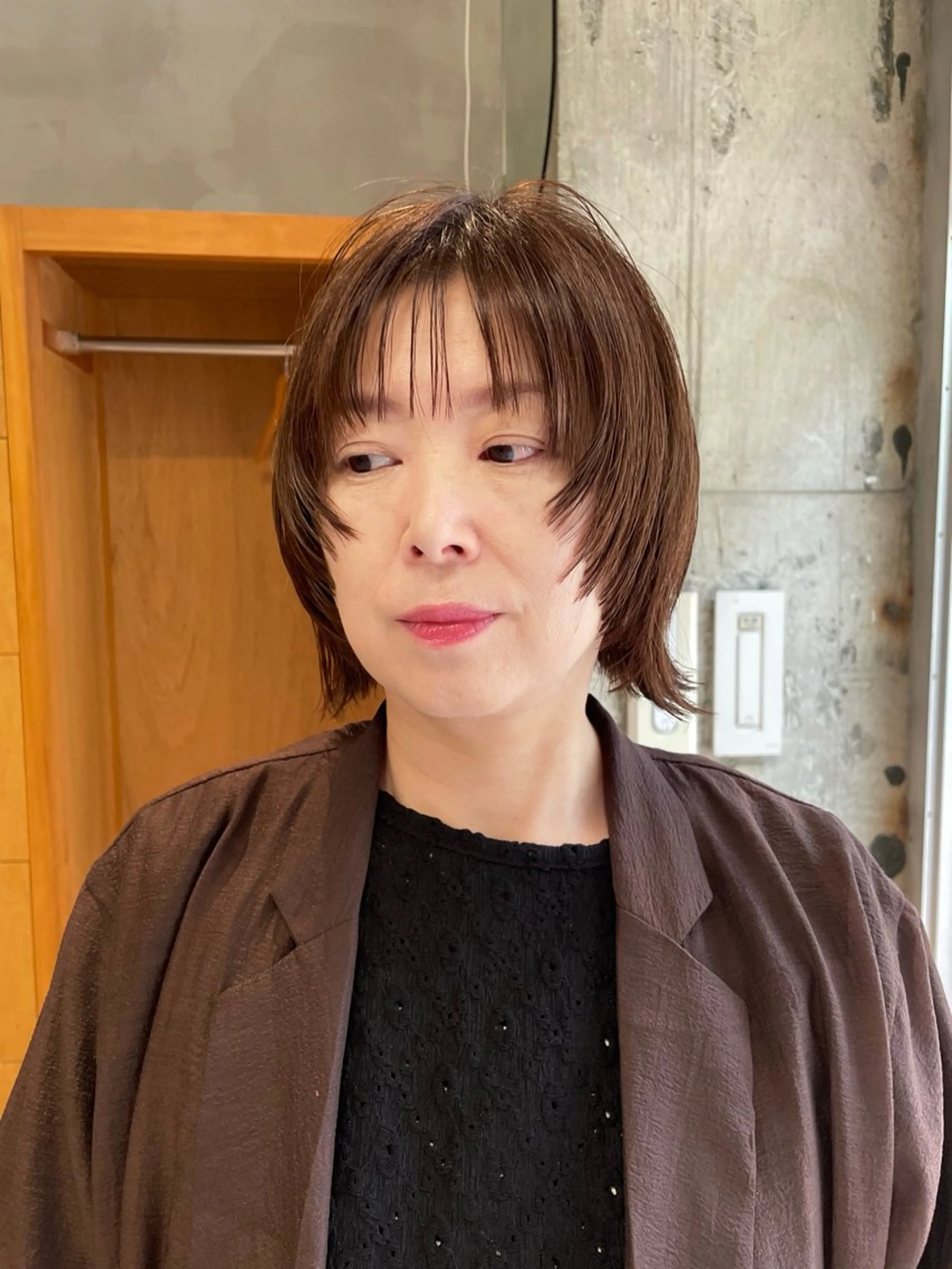 ミディアム chisato☁️ カットカラーモデルのヘアスタイル