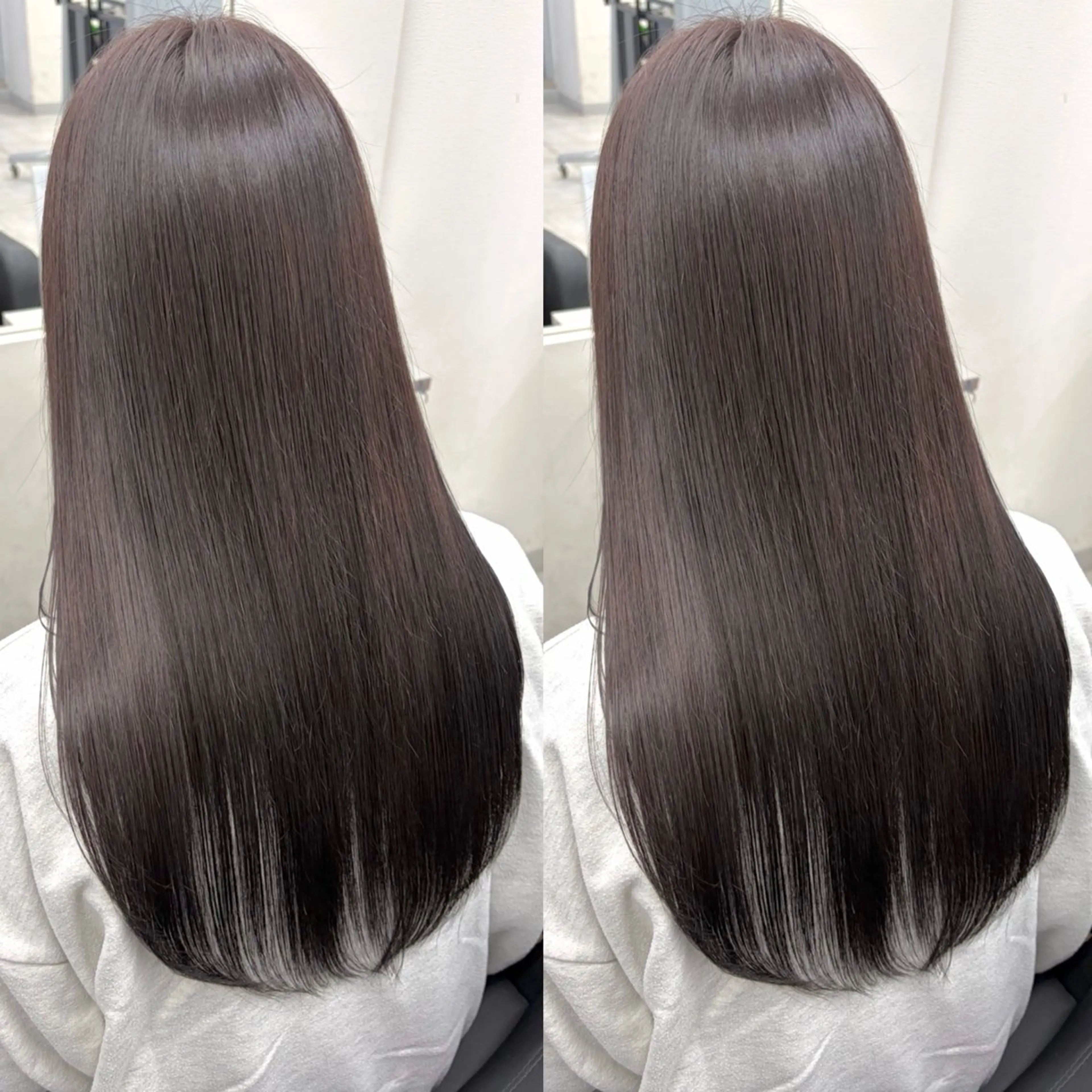 ロング カット ヘアカラー トリートメント 透明感カラー🪿🤍 顔まわりカットのヘアスタイル