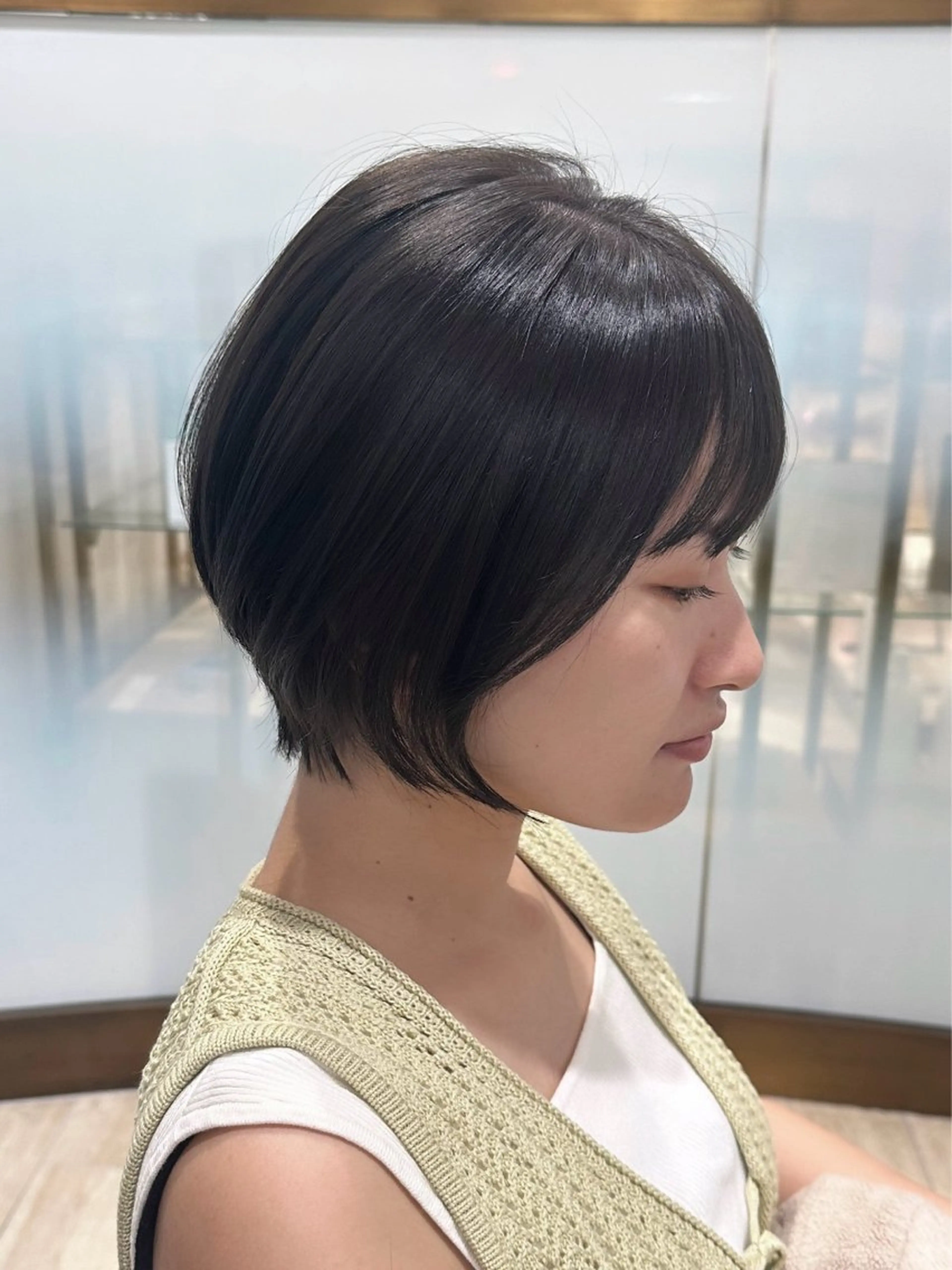 ショート ハンサムショート 丸みショート アッシュ アッシュグレー アッシュグレージュ カット ヘアカラー トリートメント 💎レイヤー.ツヤ髪 /AYAKI💎のヘアスタイル