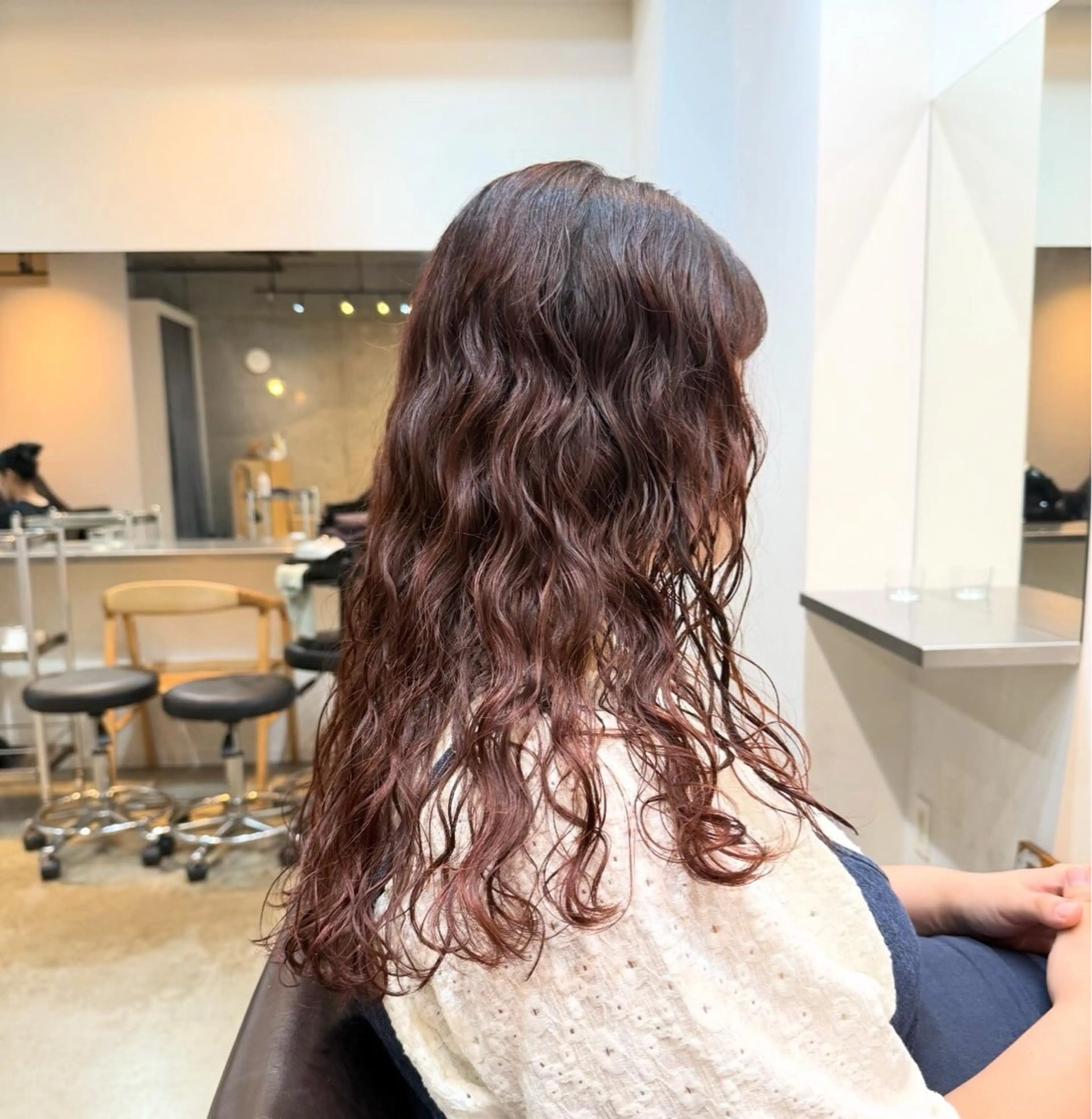 セミロング カット ヘアカラー パーマ トリートメント デジタルパーマ/ ウェーブパーマ/神野のヘアスタイル