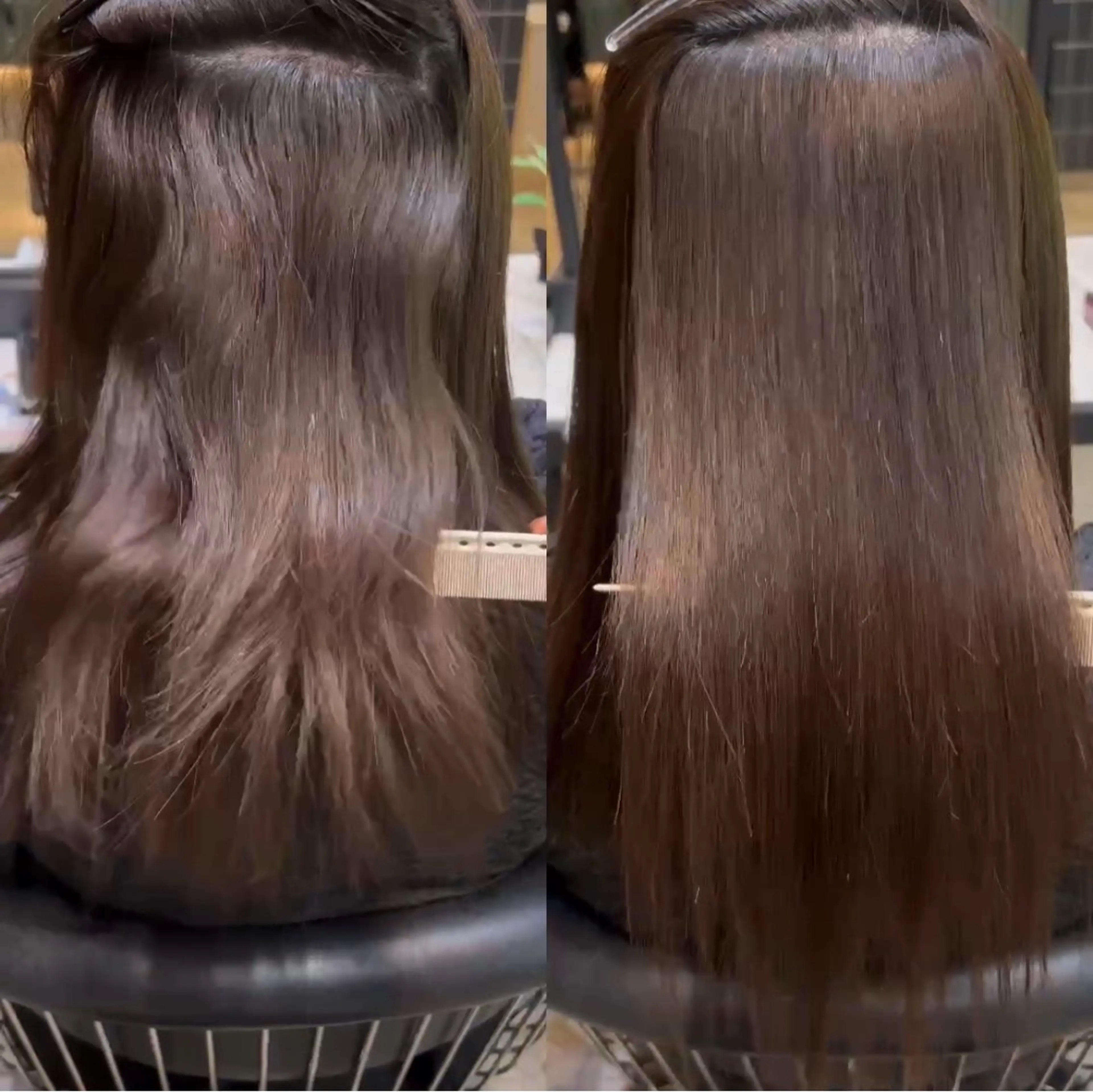 ロング 縮毛矯正 似合わせレイヤー・ボ ブ タナカ レイヤのヘアスタイル