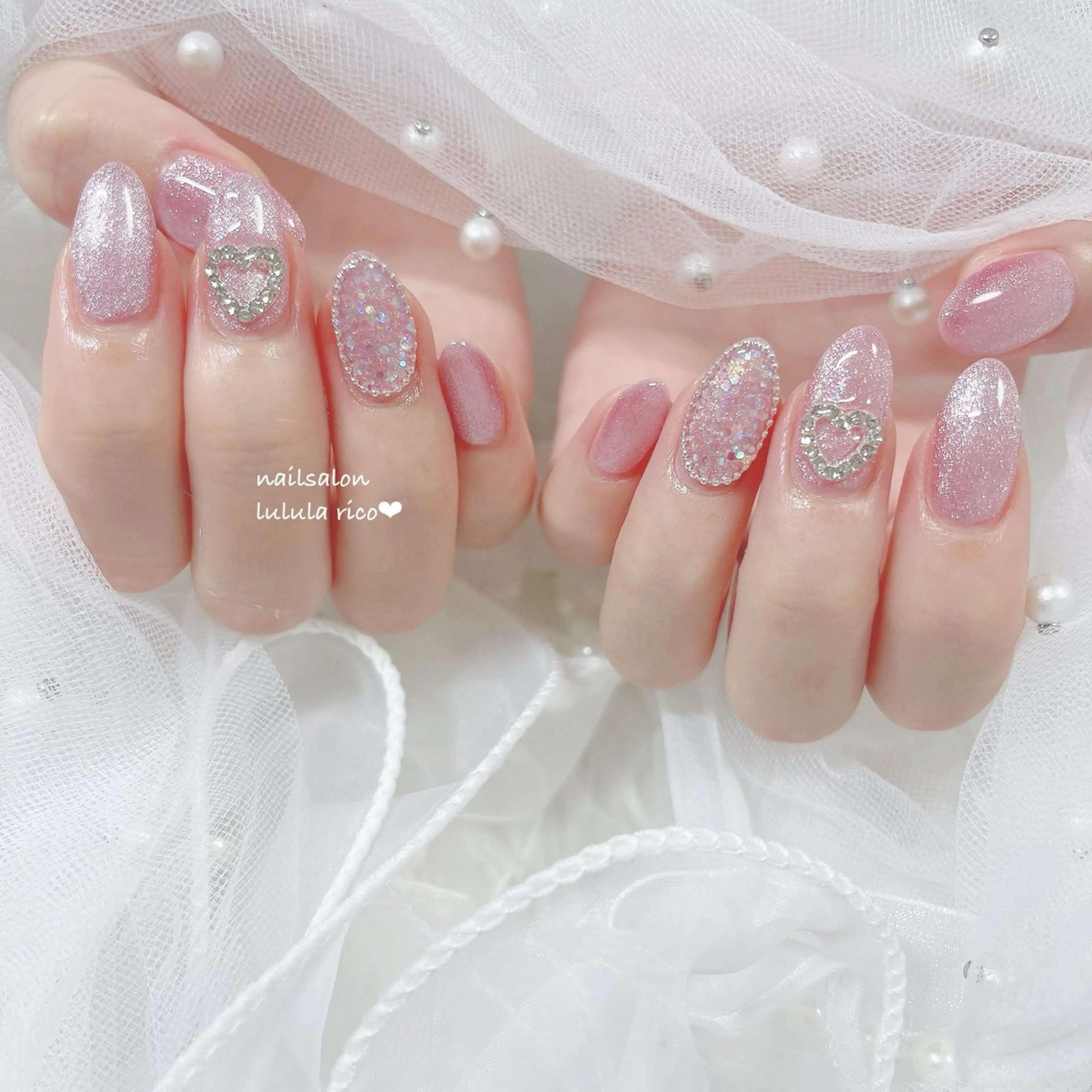 ネイル フレンチネイル ガーリー 韓国ネイル ワンホンネイル lulula ricoのエステ・リラクイメージ
