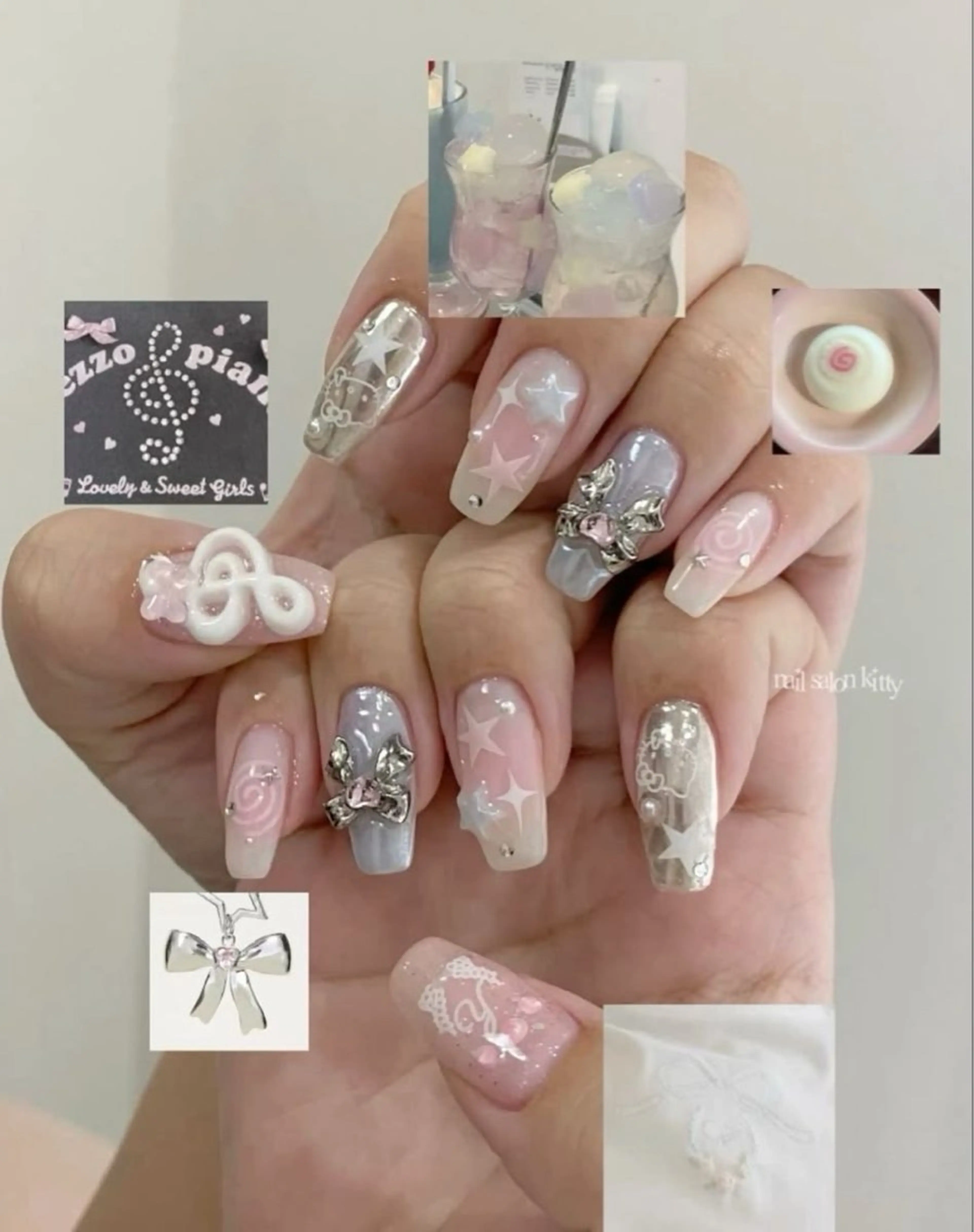 ネイル フレンチネイル ジェルネイル マグネットネイル 持ち込み ニュアンスネイル ハンドネイル Ribbonnail salonのネイルデザイン
