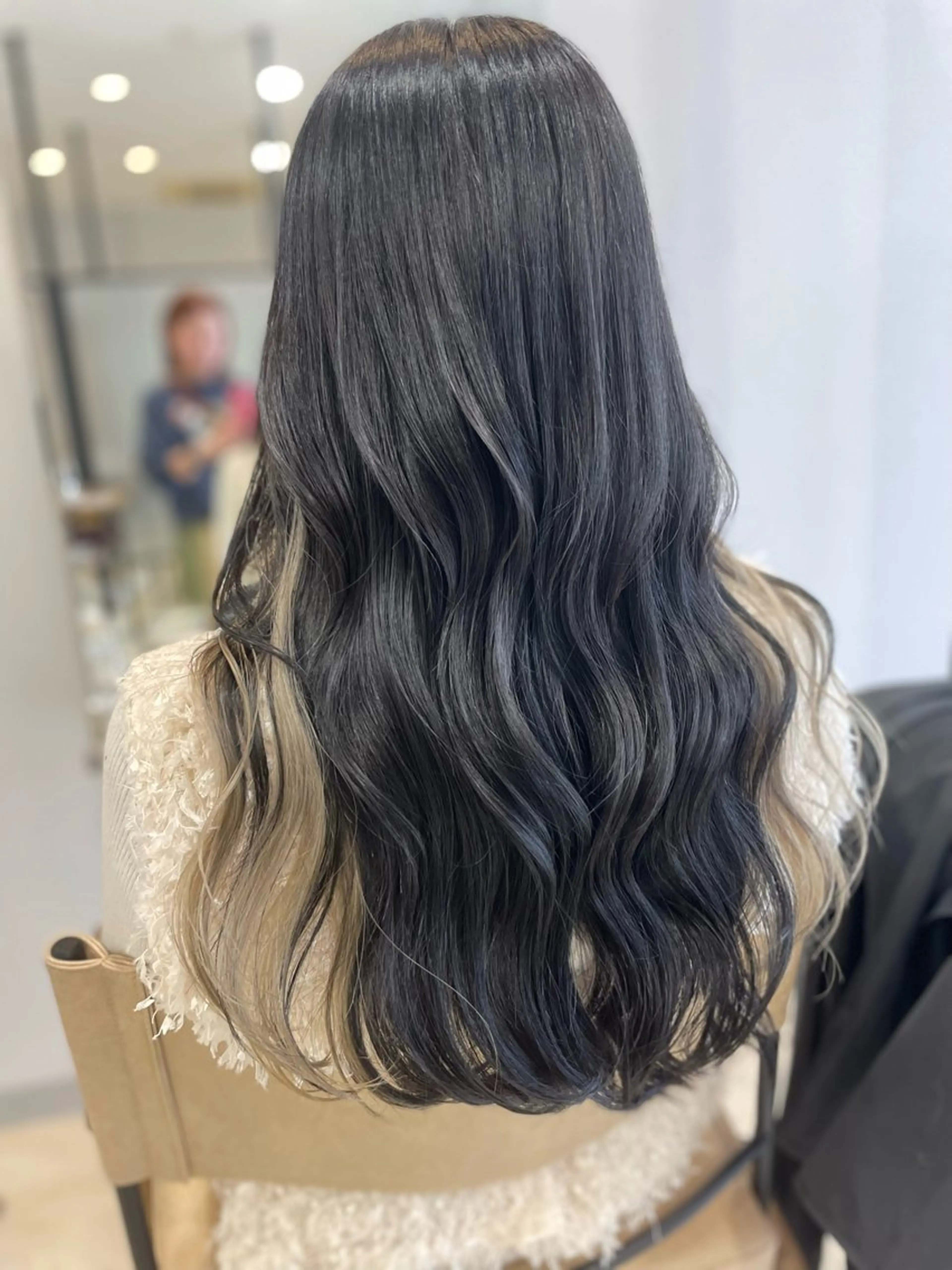 ロング カラー デザインカラー LiTA 浜線店 かなえみゆうのヘアスタイル