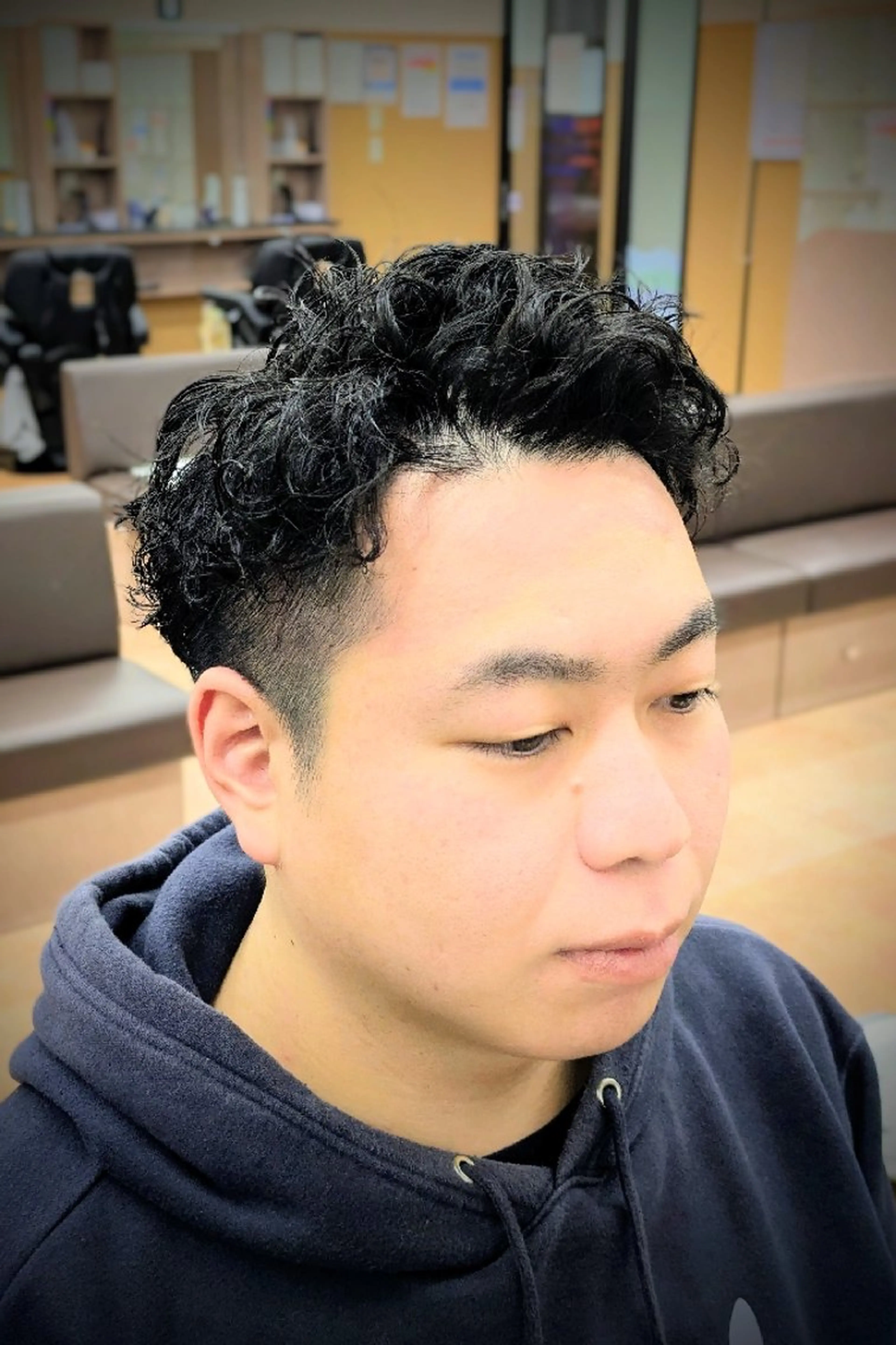 ショート パーマ 理容プラージュ燕三条 福井のヘアスタイル