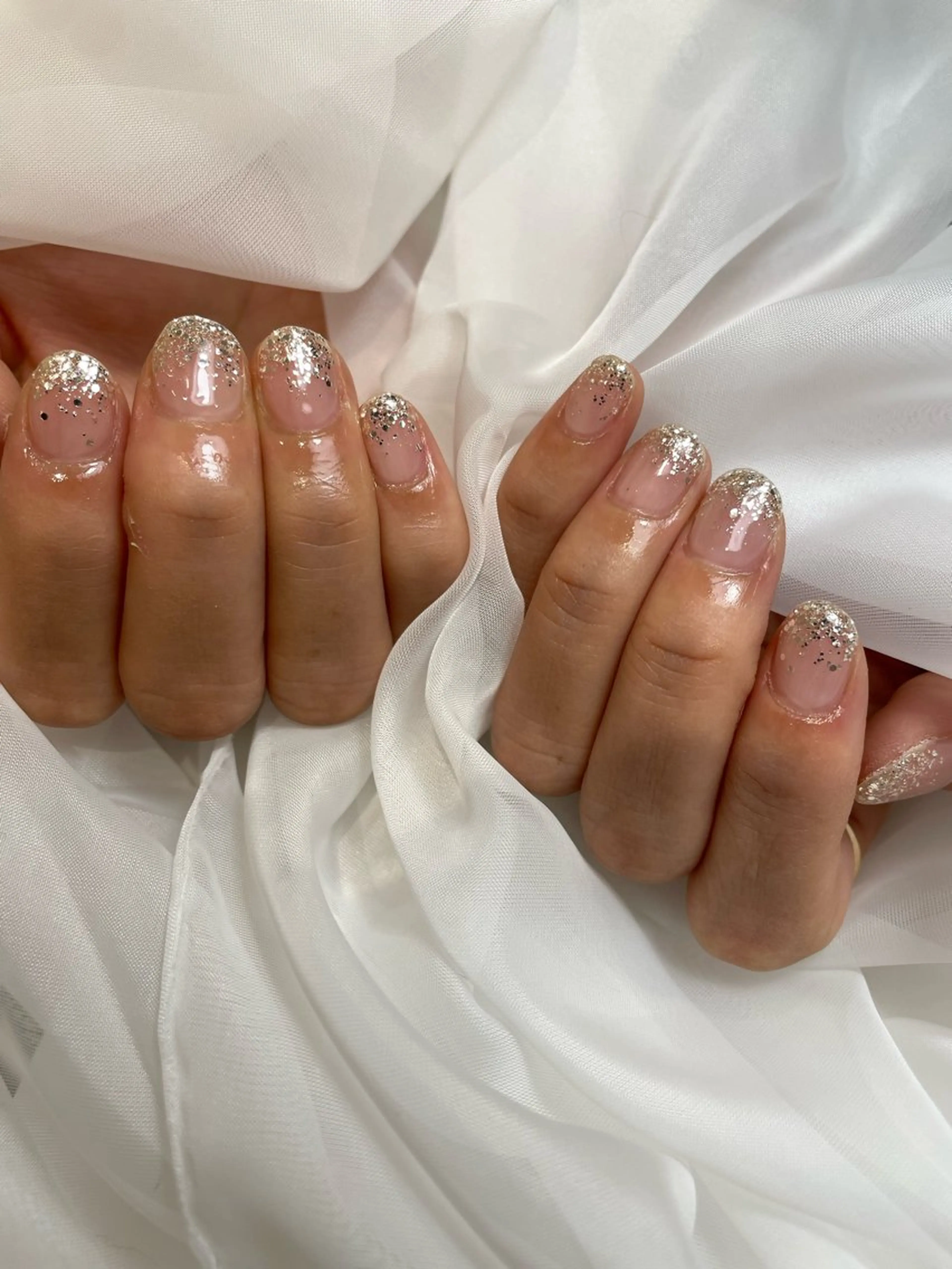 ネイル グラデーション キラキラネイル ラメ(グリッター) ラメグラデーション nail atelier Kのネイルデザイン