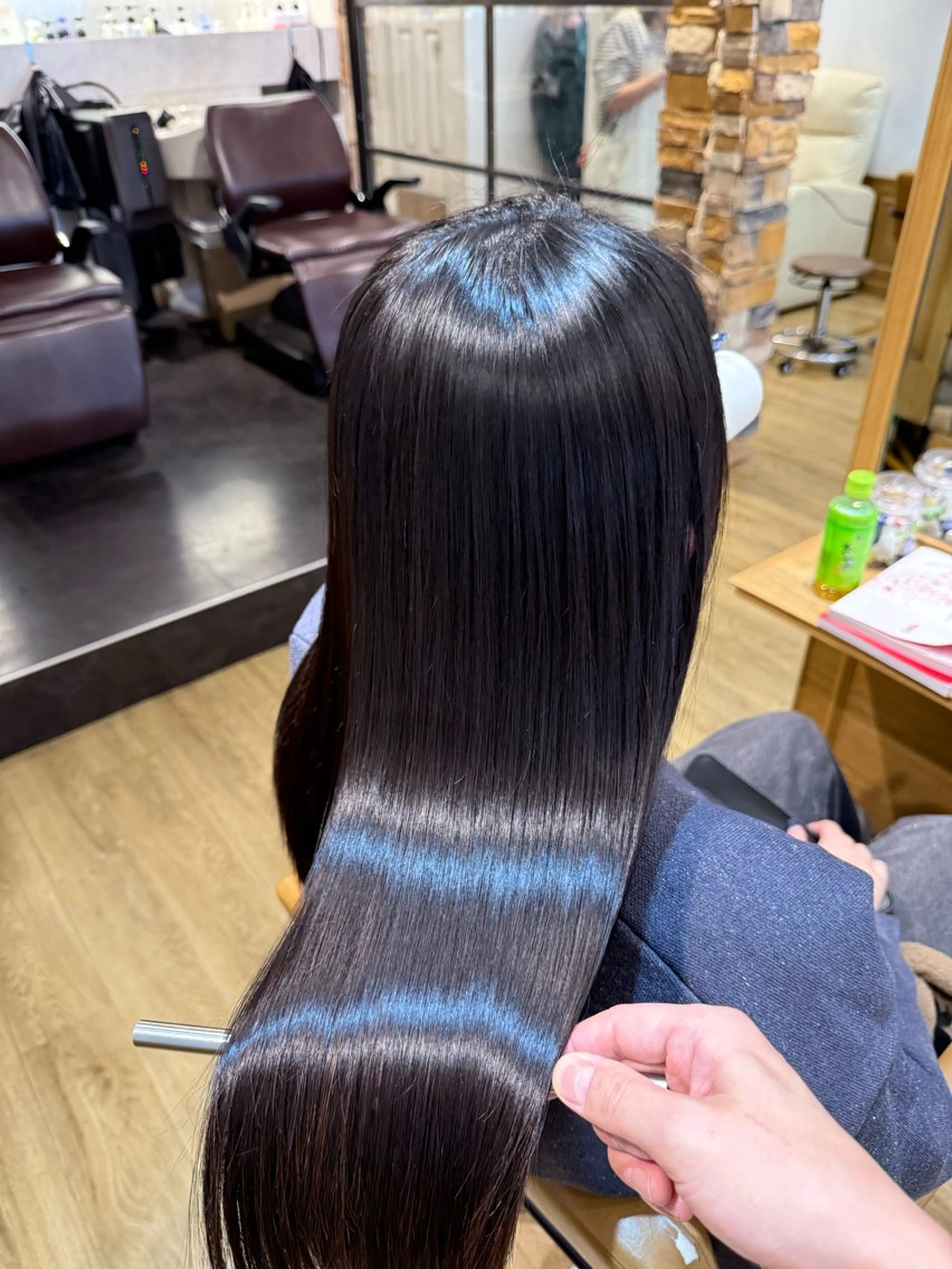 ロング 縮毛矯正 酸性ストレート 縮毛矯正 千 田のヘアスタイル