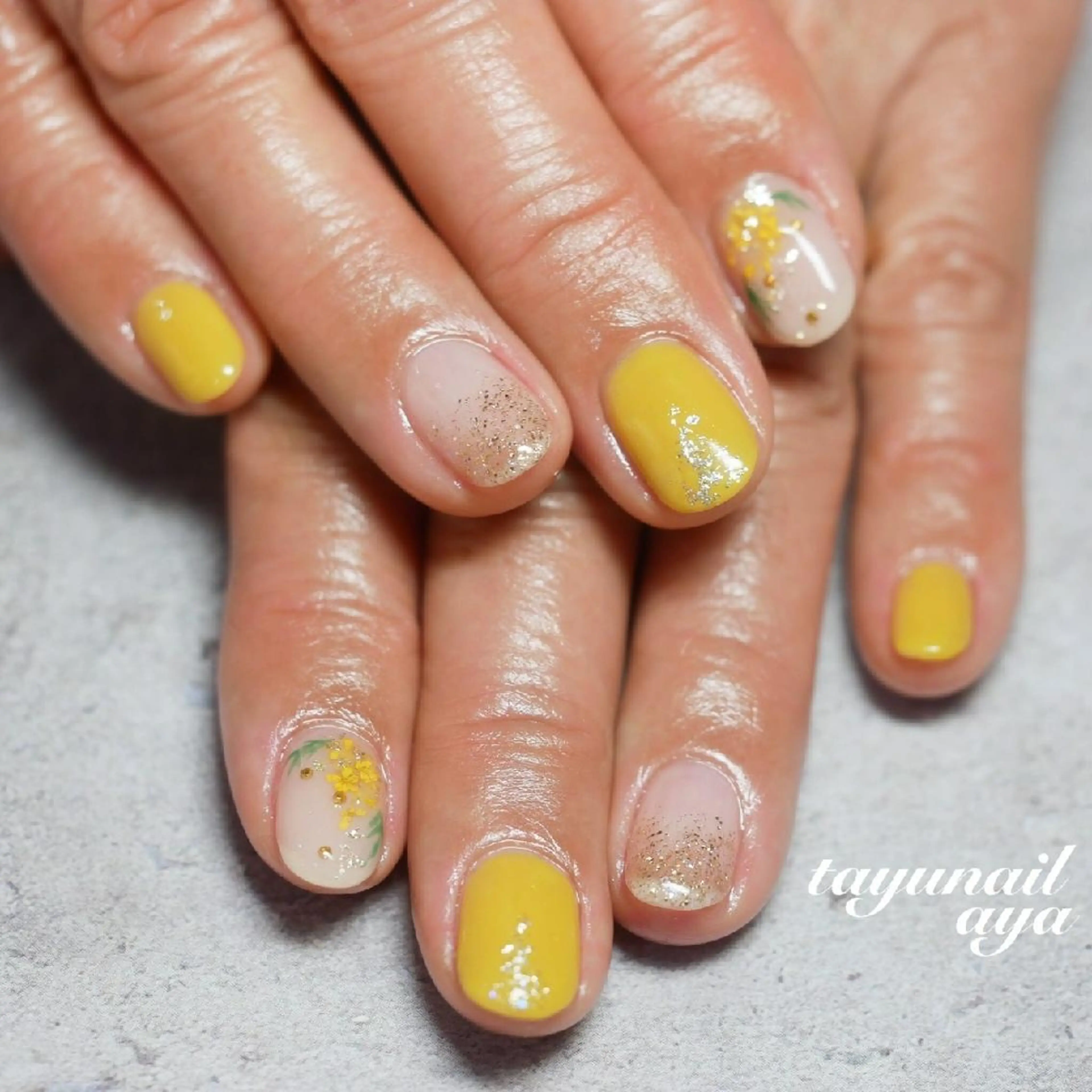 ネイル アートネイル ブルー ジェルネイル パラジェル 冬ネイル ネイルサロン 【たゆnail】のネイルデザイン