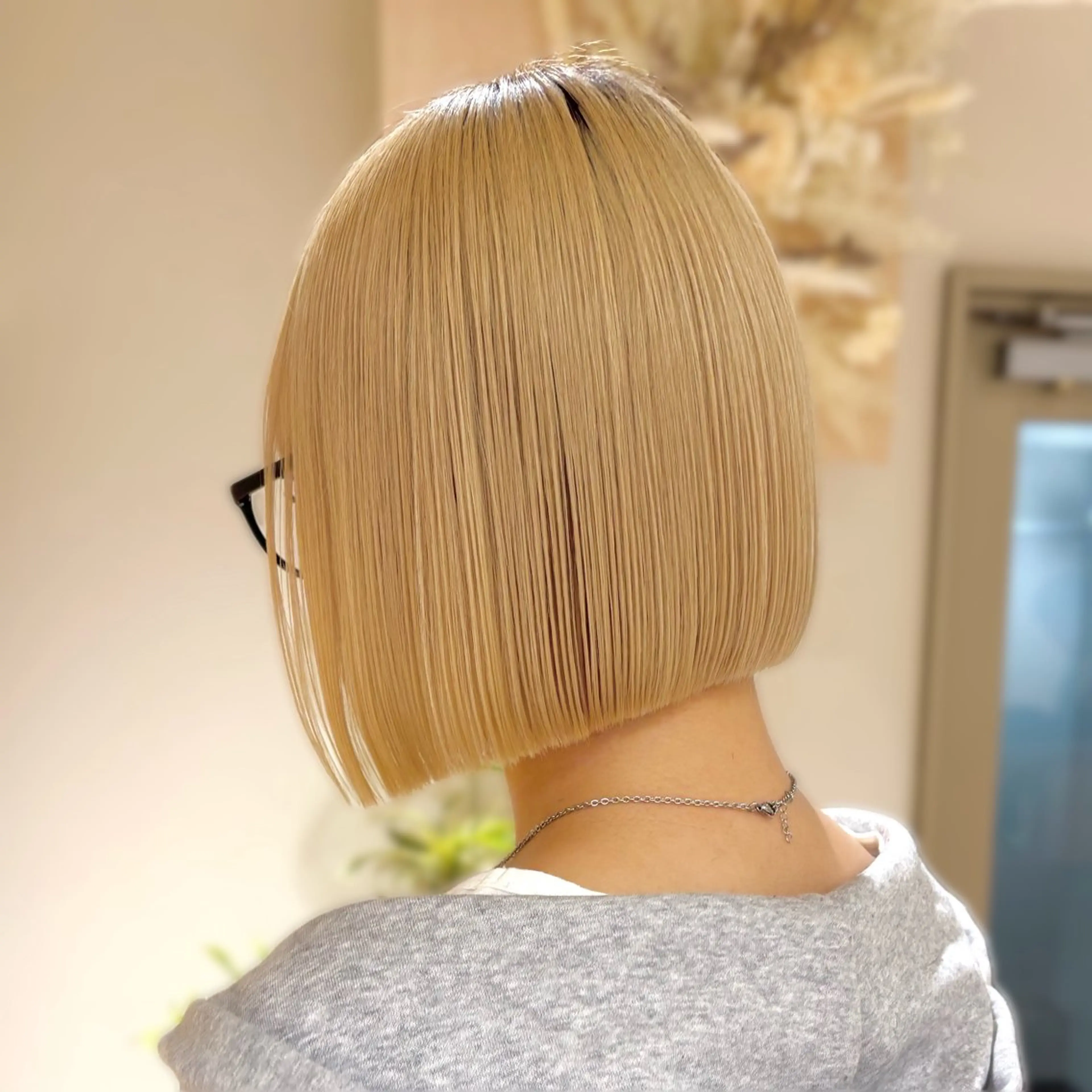 ショート ボブ 前髪XP／艶カラー ／🎀Ayuka🎀のヘアスタイル