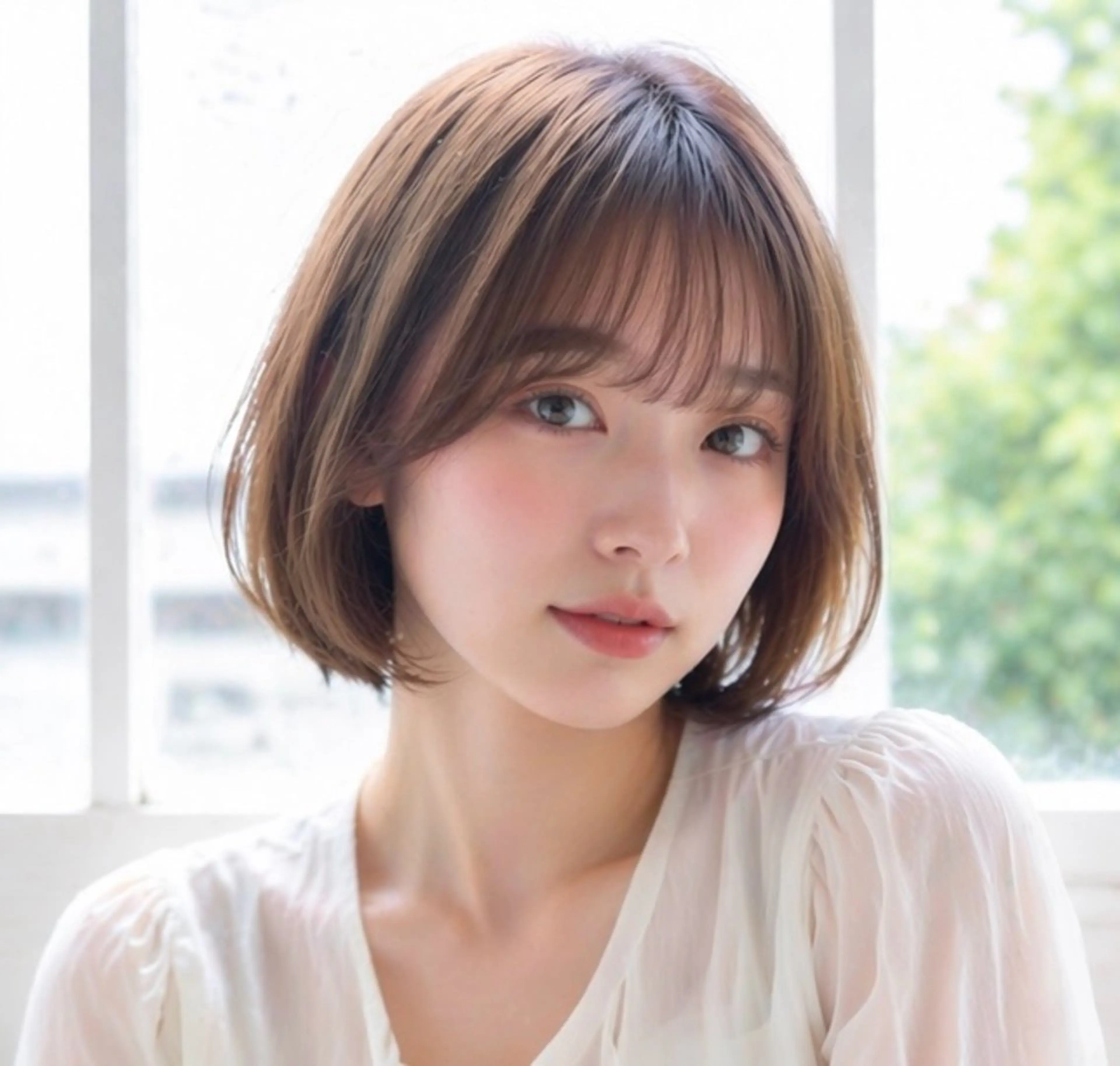ミディアム ボブ カットモデル募 集🩵AYAKA🩵のヘアスタイル