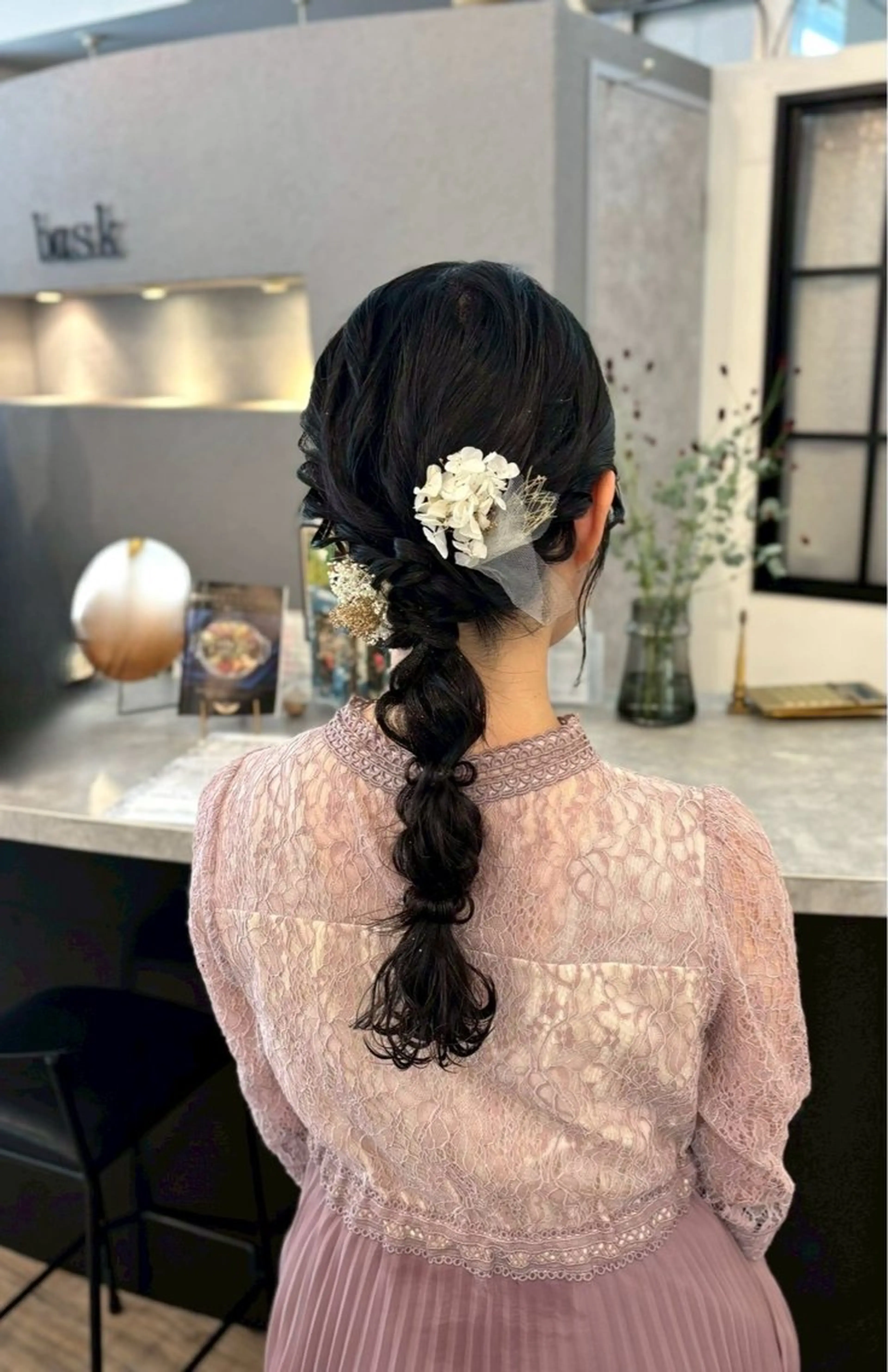 ロング ヘアアレンジ ヘアセット VISAGE ba.sk 金子詩帆のヘアスタイル