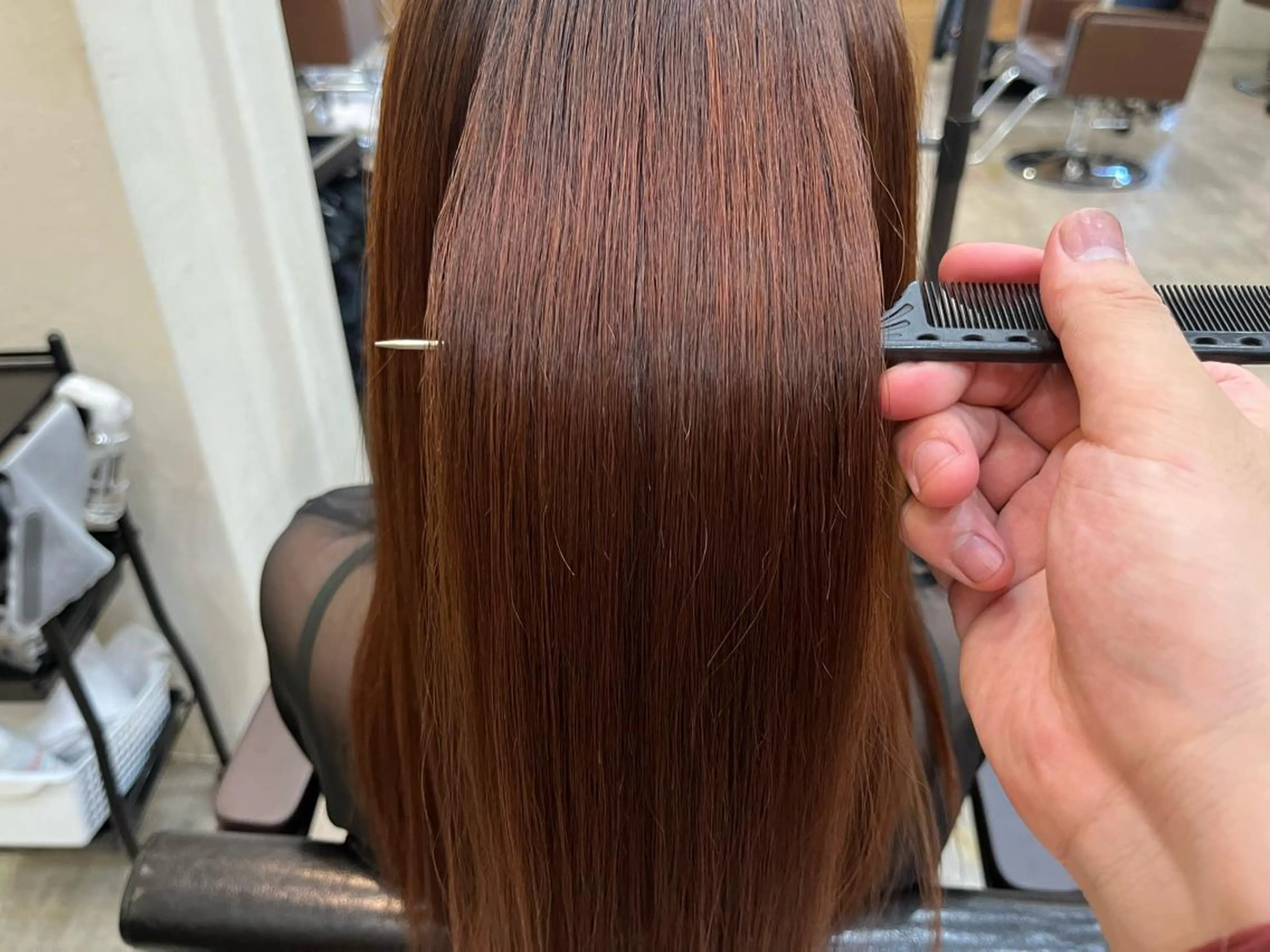 セミロング カラー ヘアアレンジ 酸性ストレート 縮毛矯正 ケイゴ【店長】 メンズパーマ特化のヘアスタイル