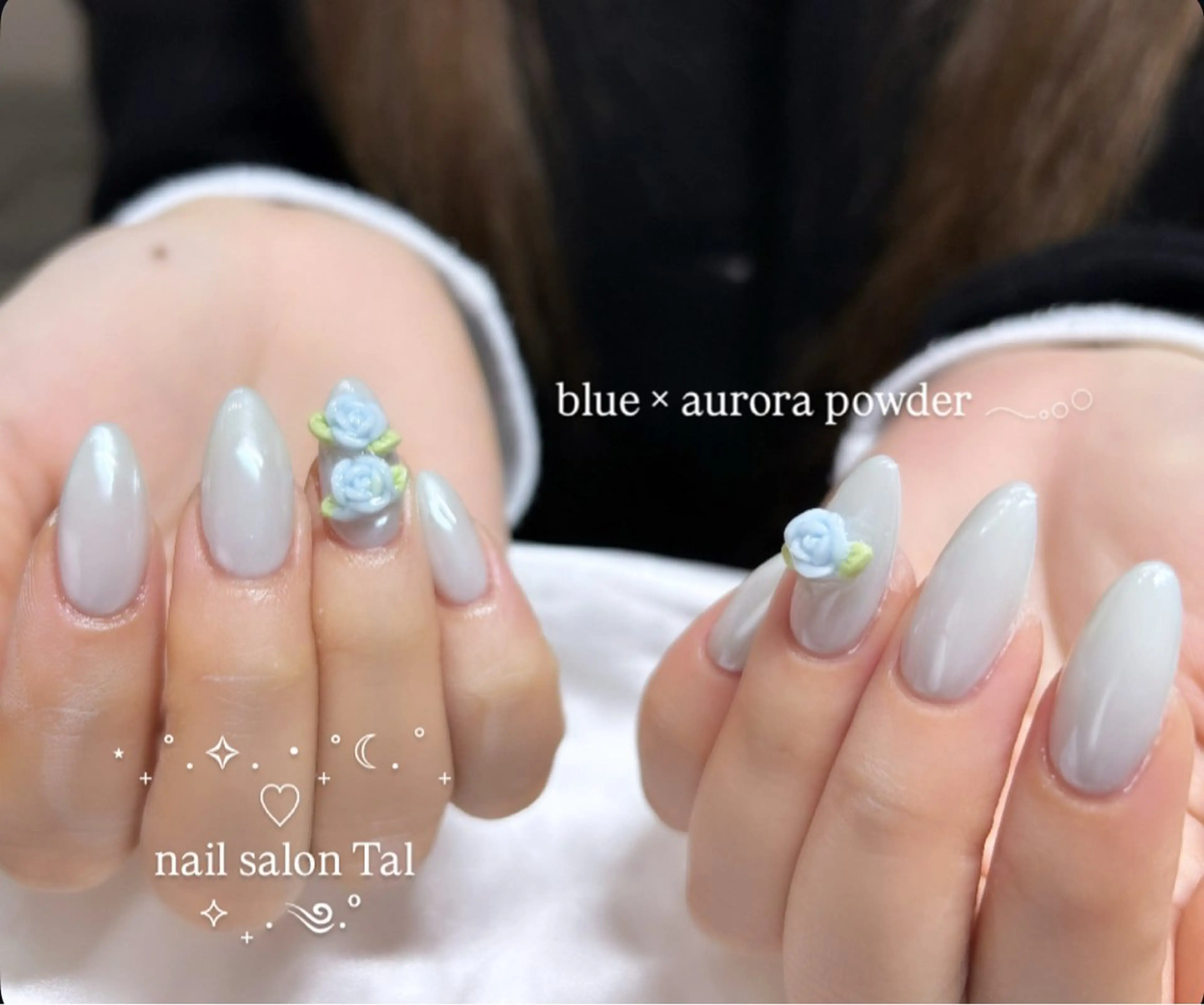 ネイル オーロラネイル 持ち込み ハンドネイル nail salon Talのネイルデザイン