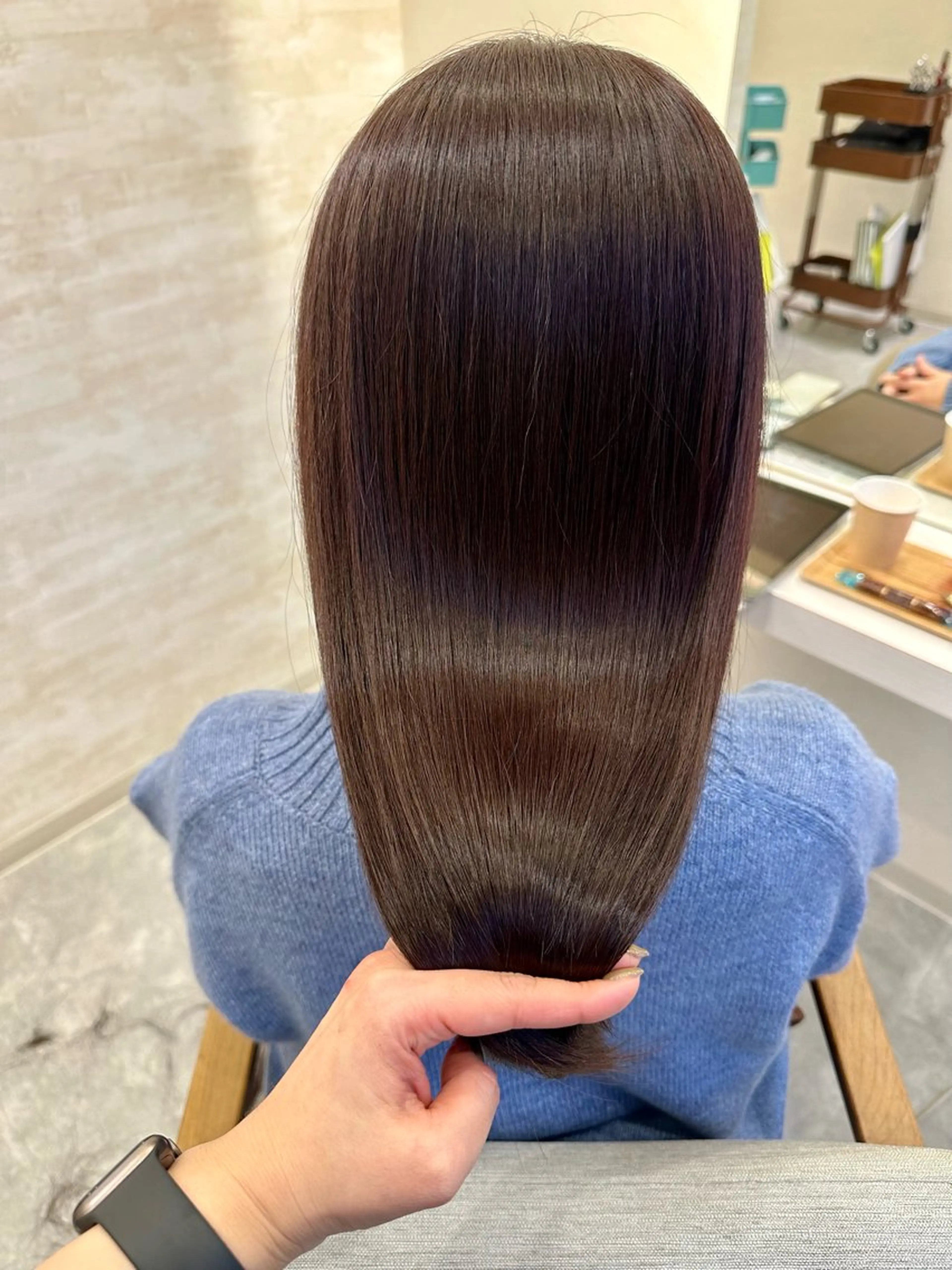 セミロング 髪質改善 カット ヘアカラー トリートメント 髪質改善&ヘアケア 永山若奈のヘアスタイル
