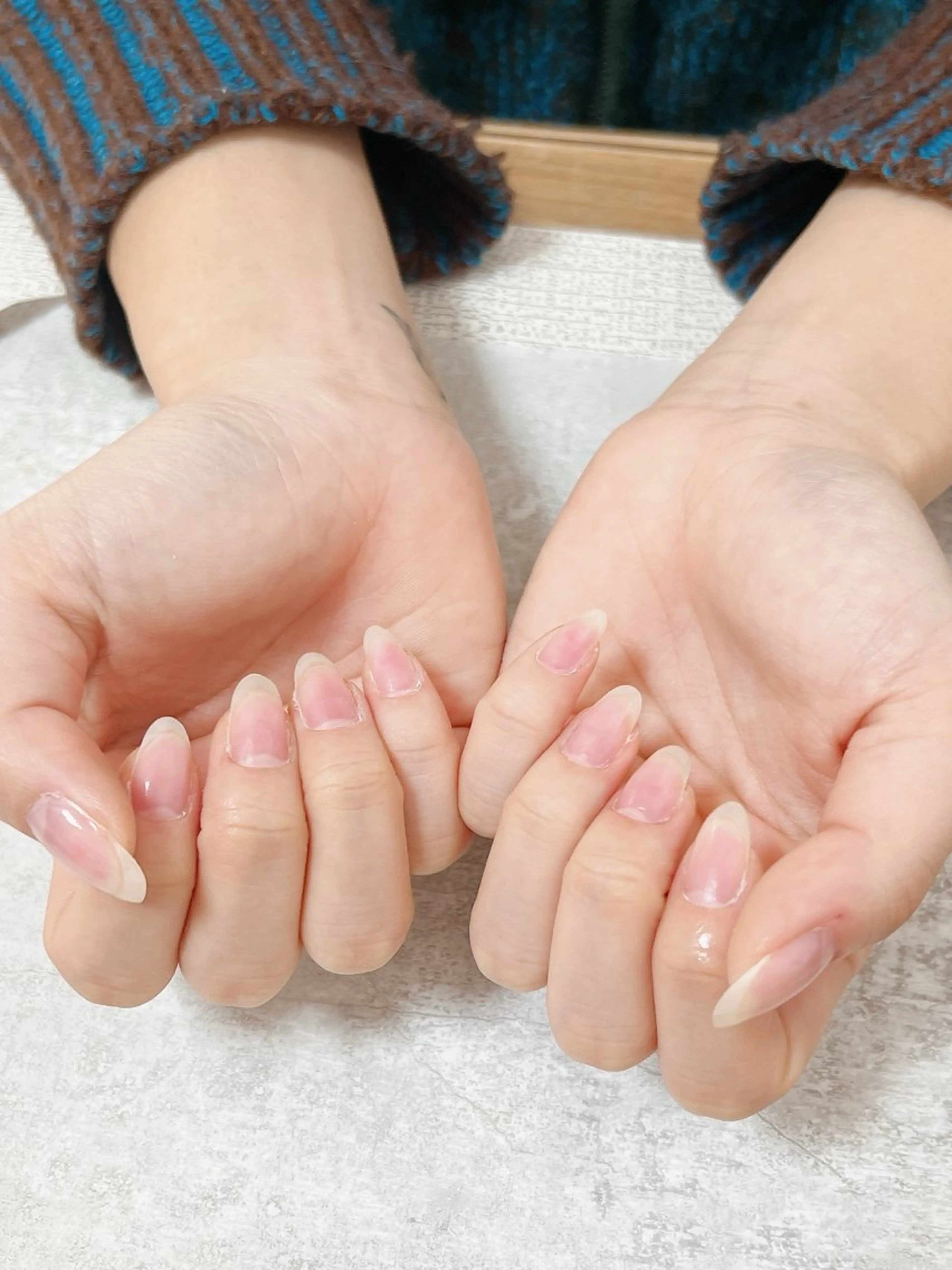 ネイル オーロラネイル フットネイル フレンチネイル ジェルネイル ハート mogunail &blowのネイルデザイン