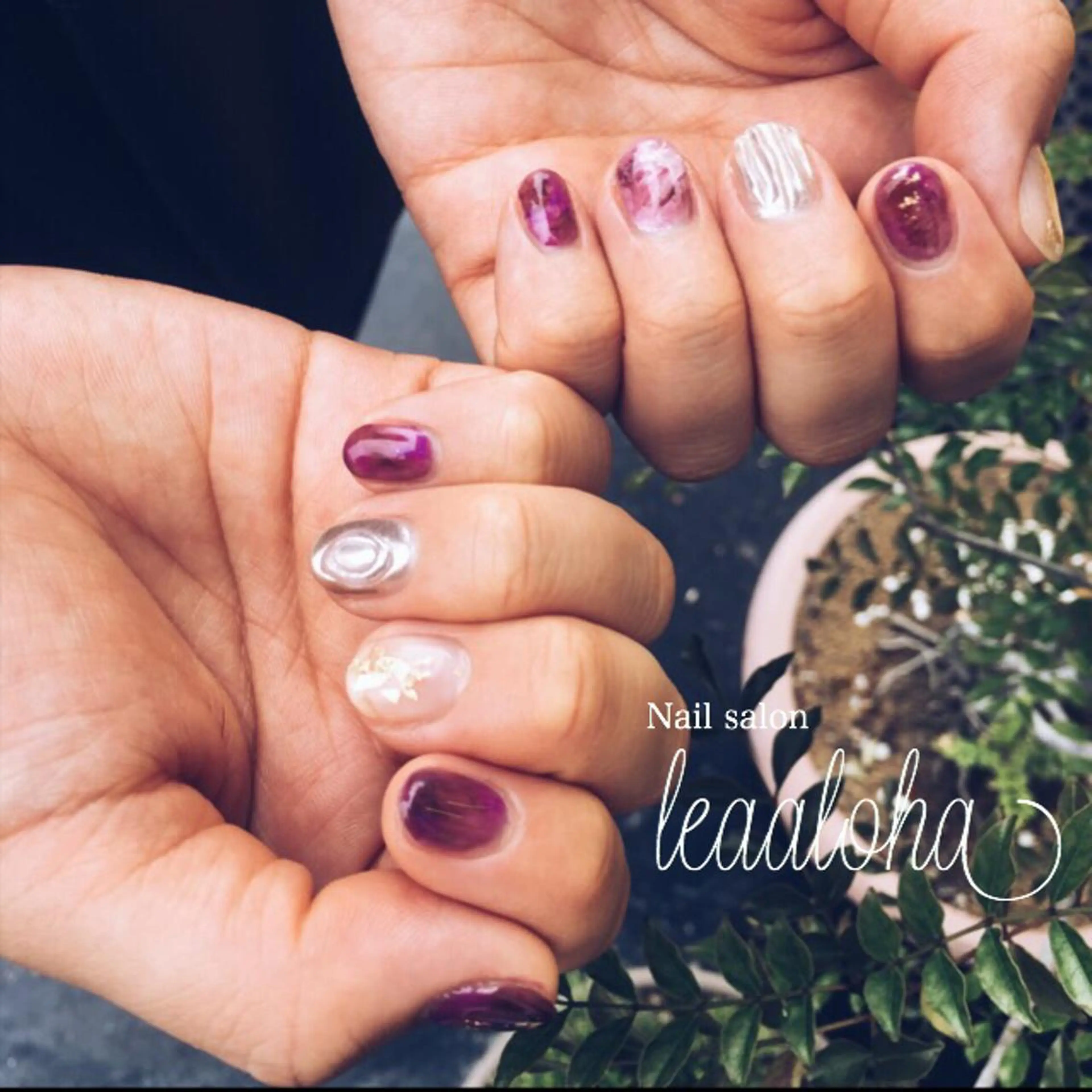 ネイル アートネイル ブラウン クリアネイル フットネイル ジェルネイル ハンドネイル フットネイル leaaloha　byBROWN HAIR所属・レアアロハ宇都宮 /ネイル.スクールのネイルデザイン