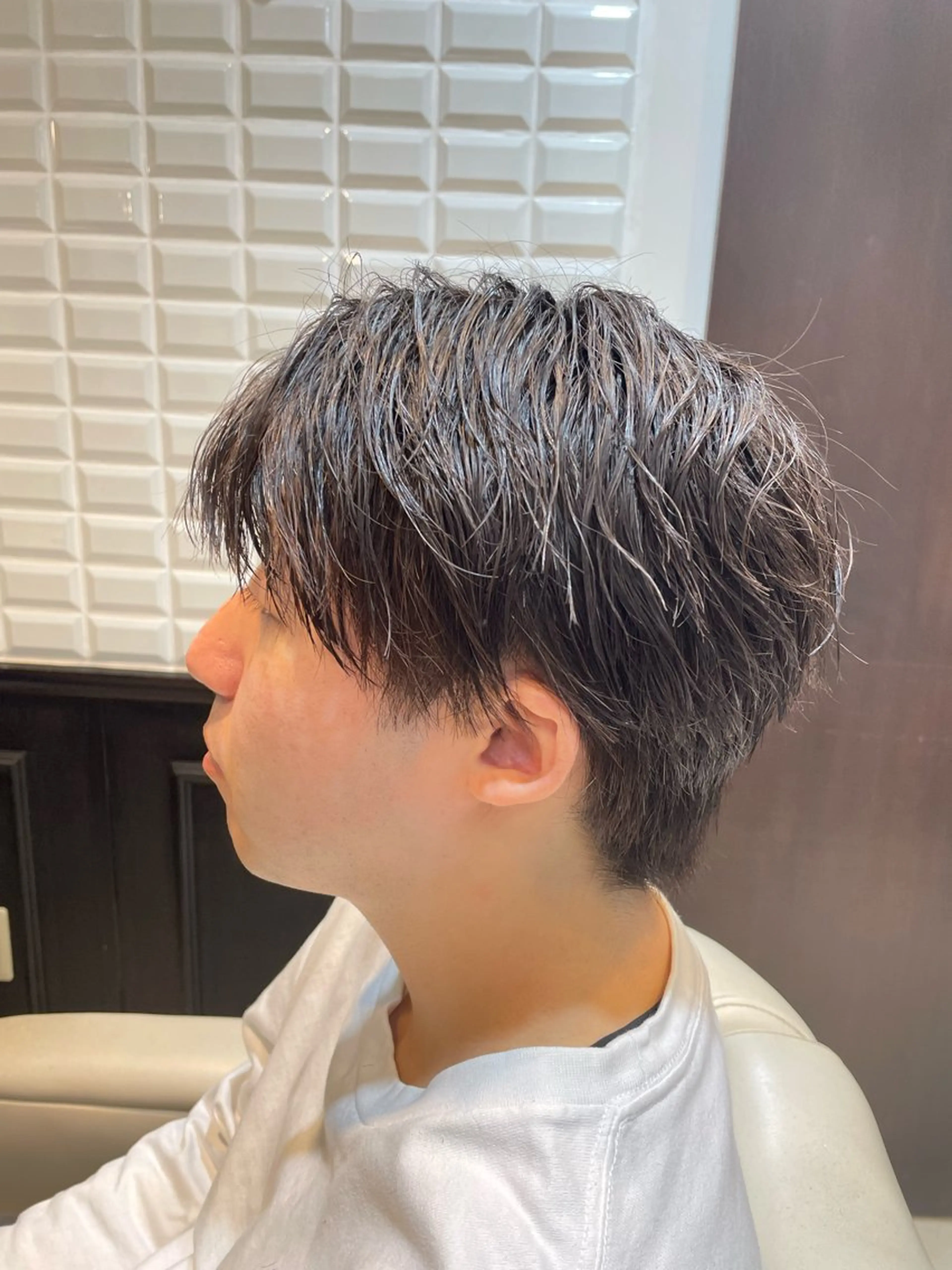 ショート メンズ カット Lupinus中田 パーマモデル募集中のヘアスタイル