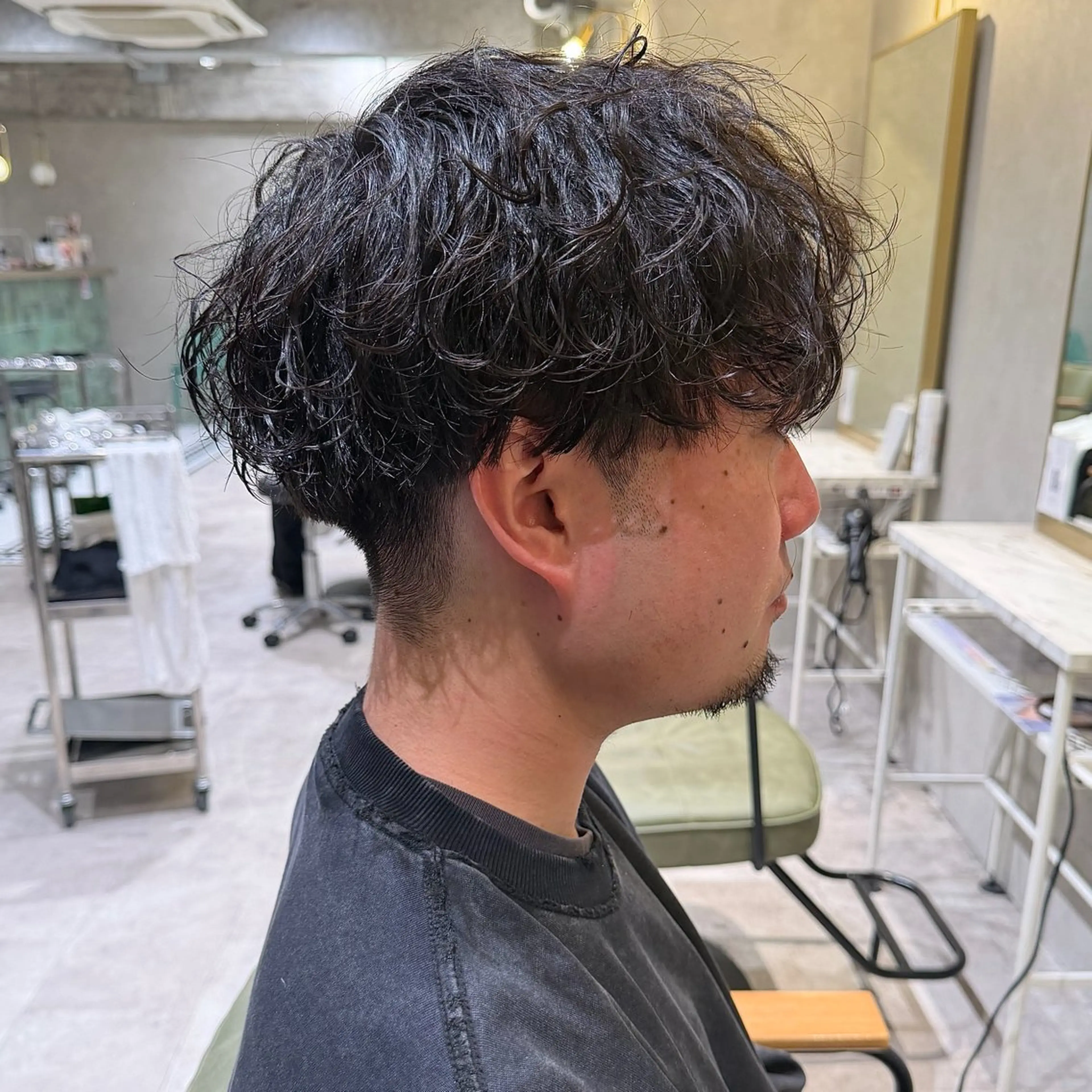 パーマ メンズ カット パーマ ハイトーン/パーマ/ メンズ / 櫻本🌐のヘアスタイル