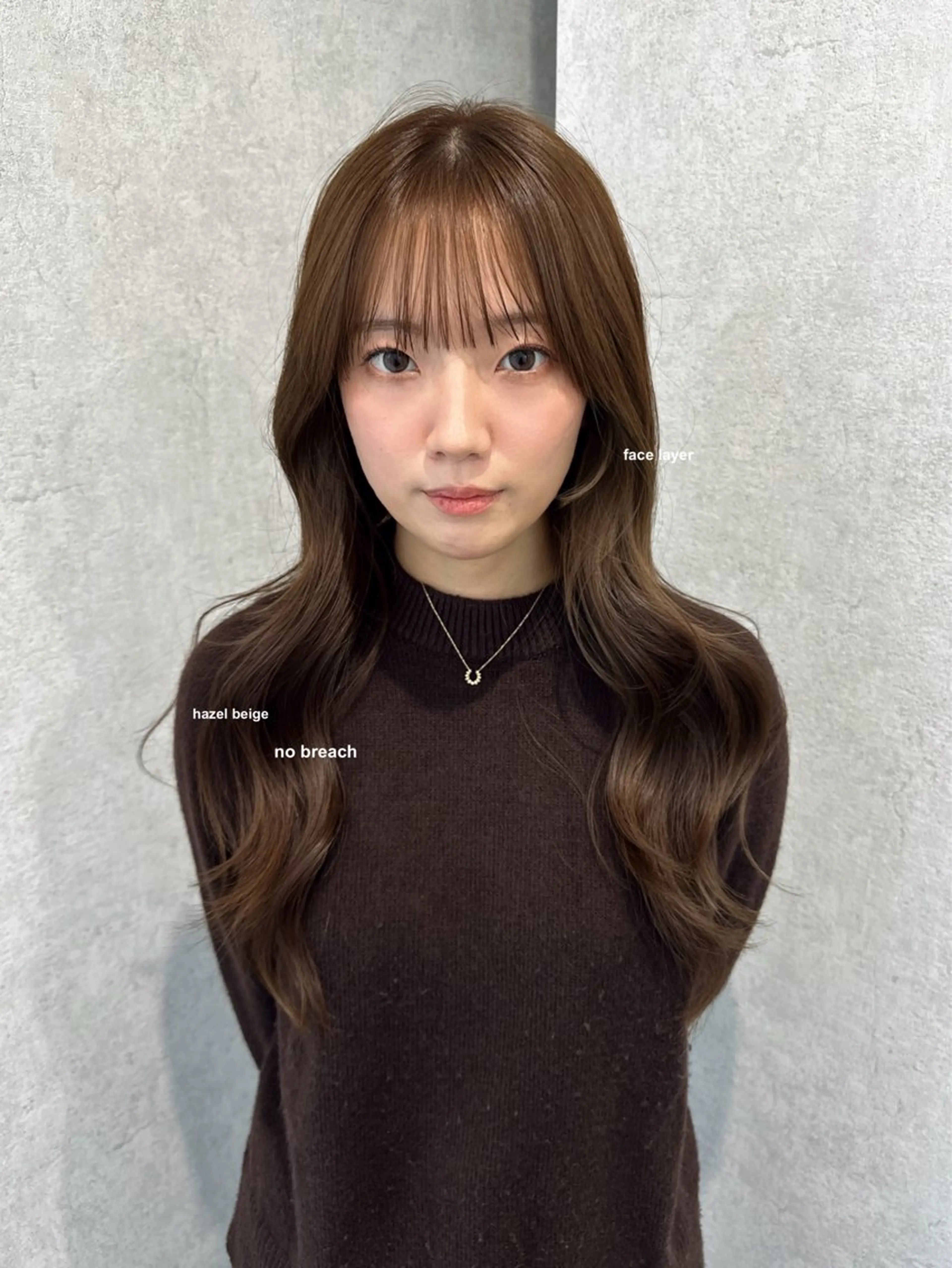 ロング カラー カット v-lab studio所属・韓国レイヤーカット/ 艶カラー/ noaのヘアスタイル